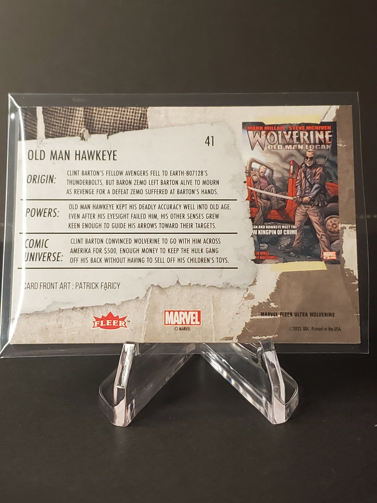 Old Man Hawkeye 2023 Fleer Ultra Wolverine #41