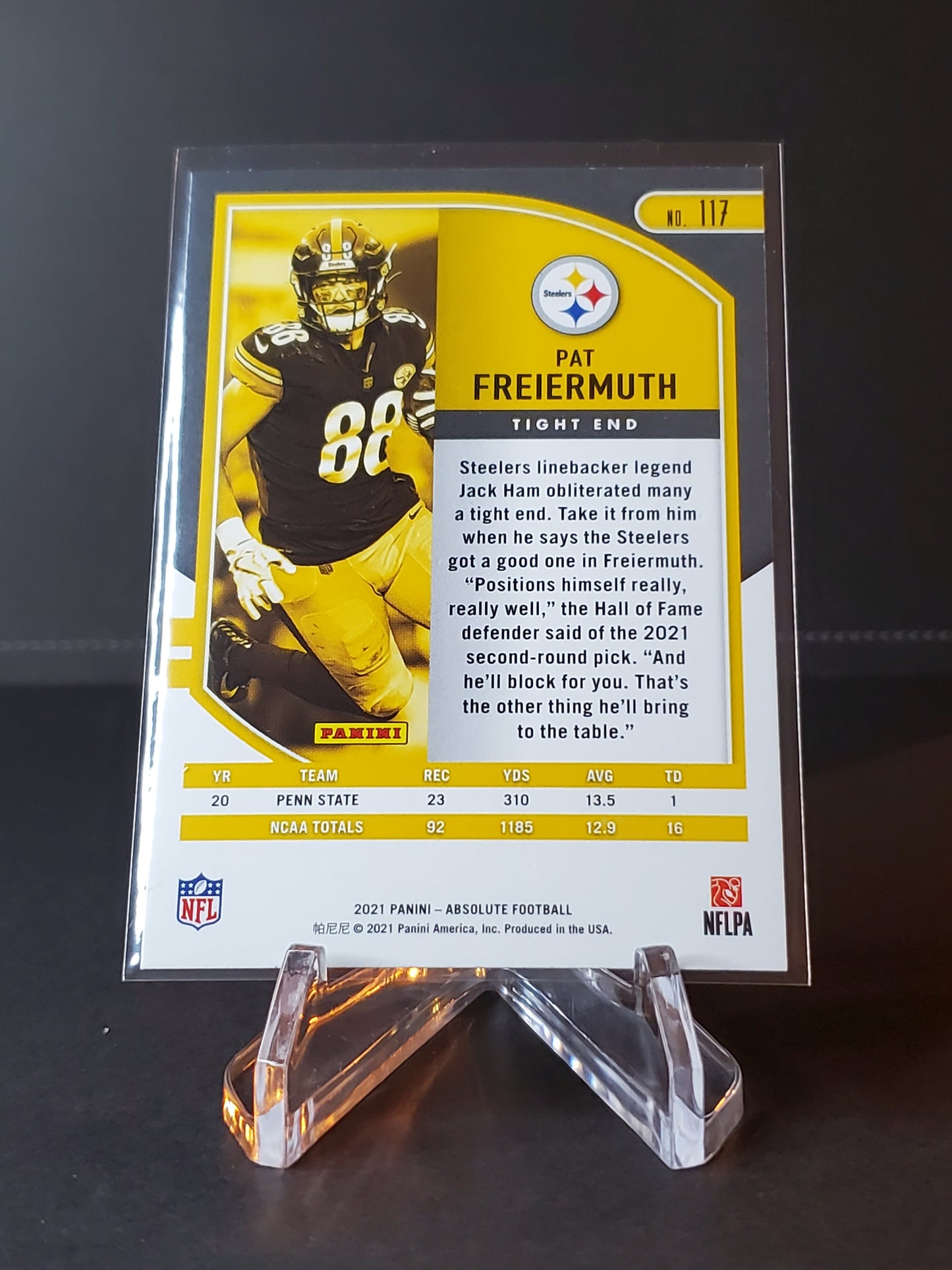 Pat Freiermuth 2021 Panini Absolute RC #117