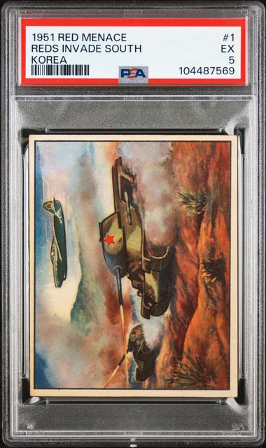 1951 Bowman Red Menace Reds Invade South Korea #1 PSA 5 EX