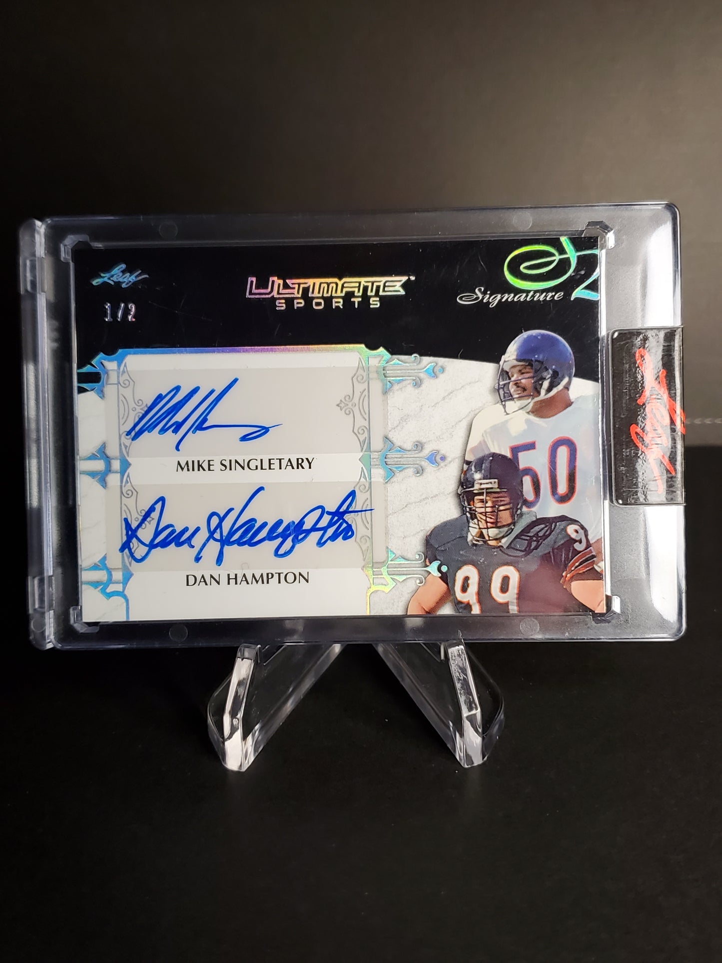 Mike Singletary / Dan Hampton - 2024 Leaf Ultimate Bears HOF Dual AUTO #d /2