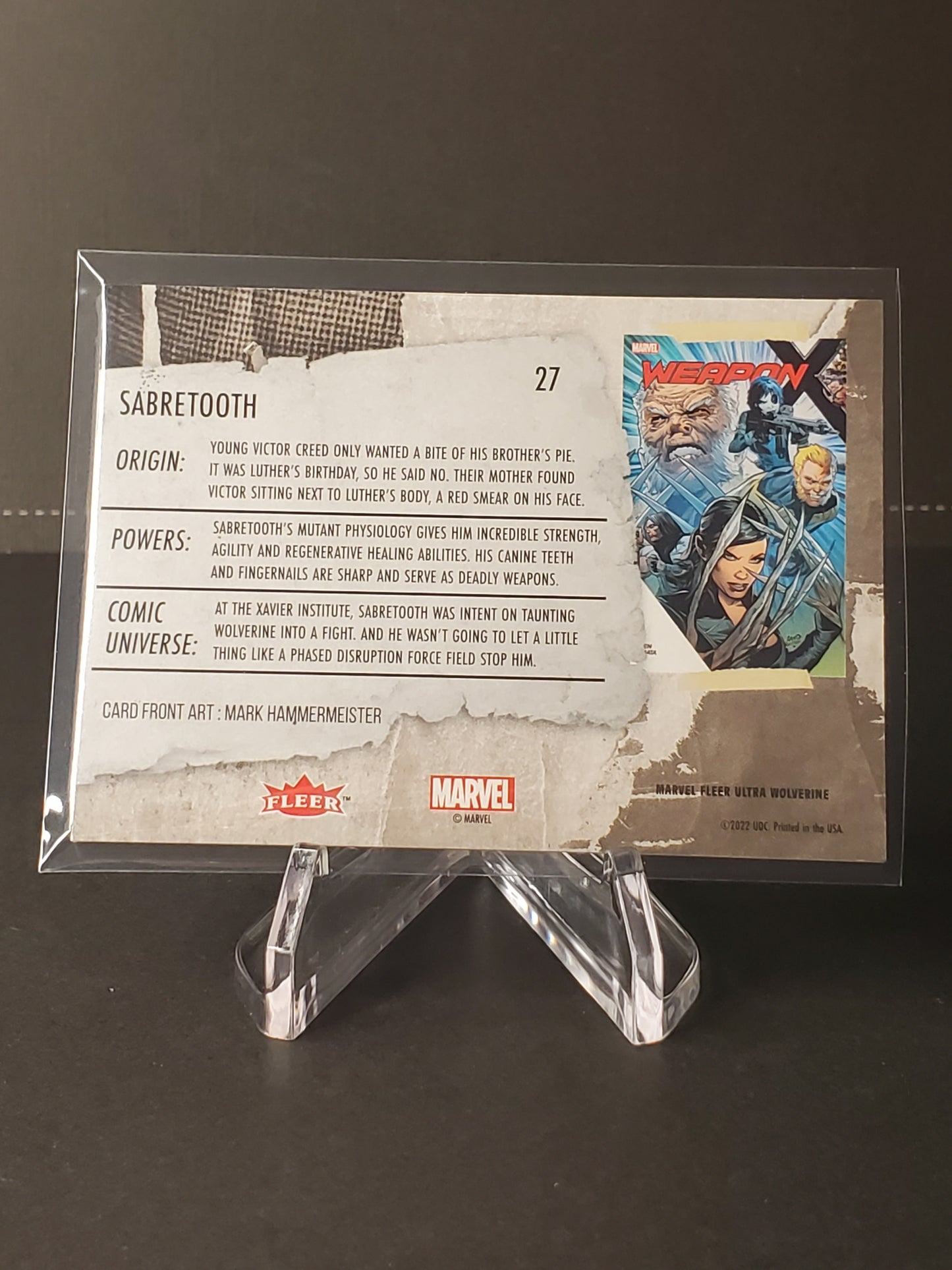 Sabretooth 2023 Fleer Ultra Wolverine #27