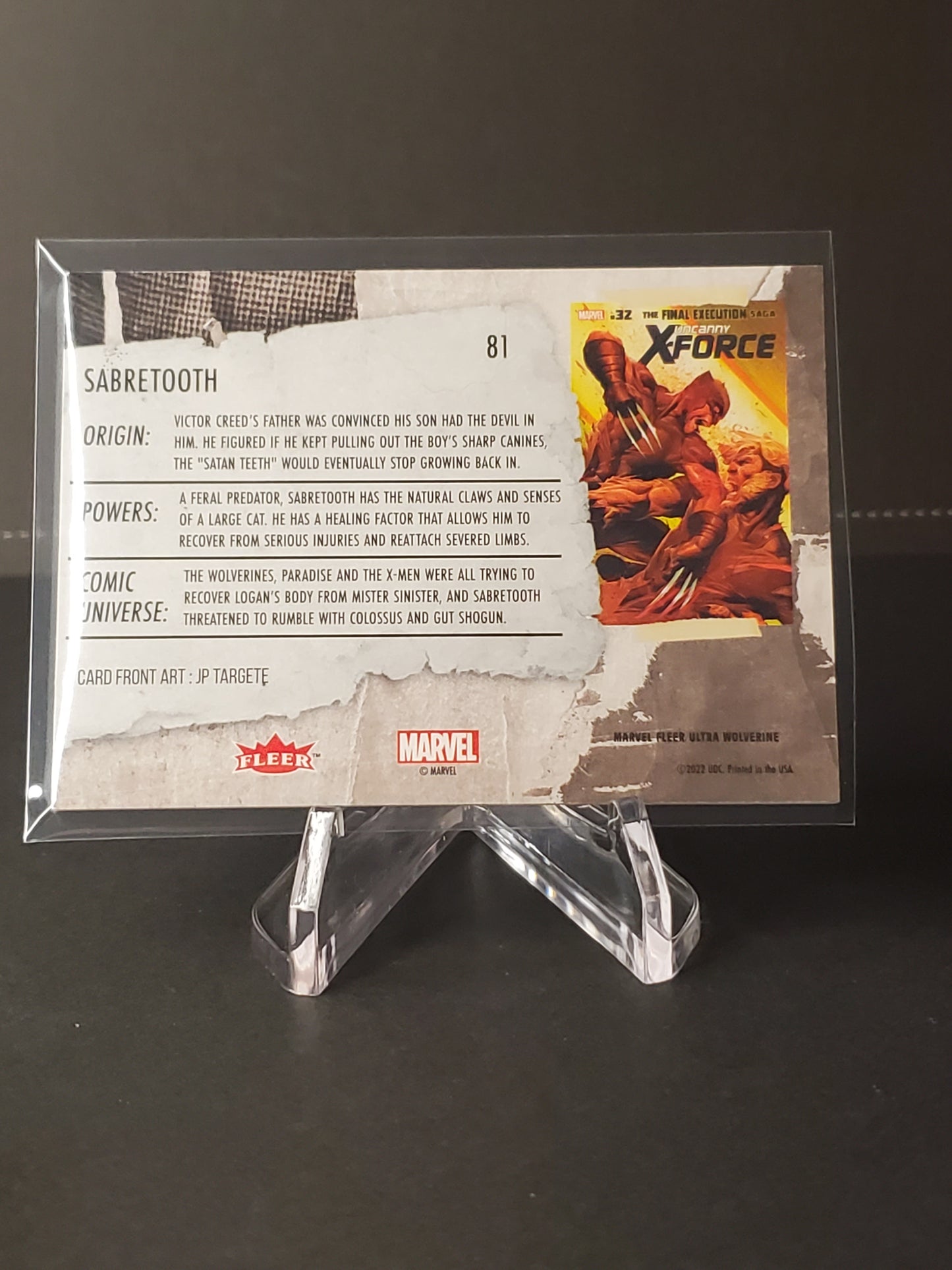 Sabretooth 2023 Fleer Ultra Wolverine #81