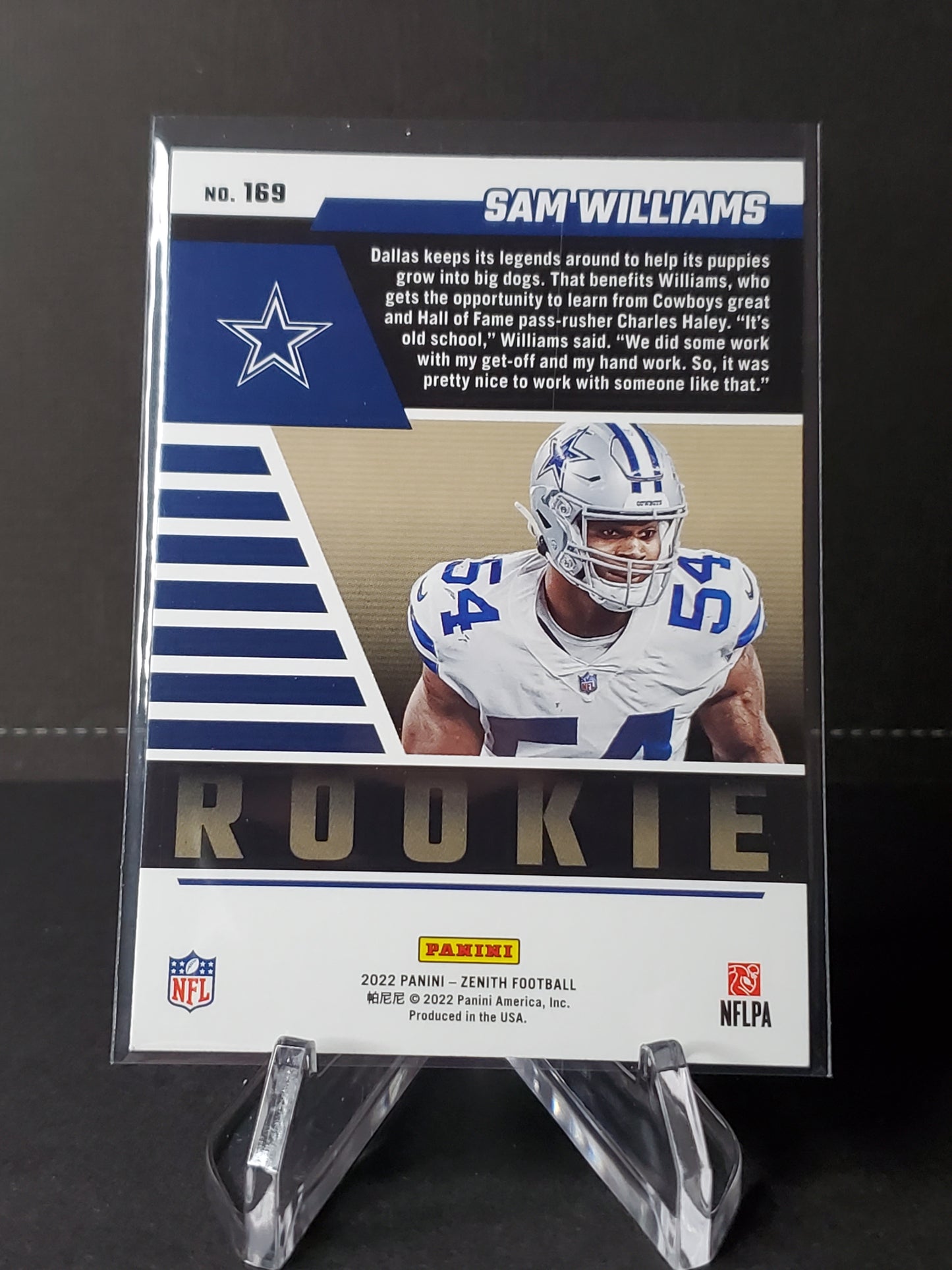Sam Williams 2022 Panini Zenith Football RC #169
