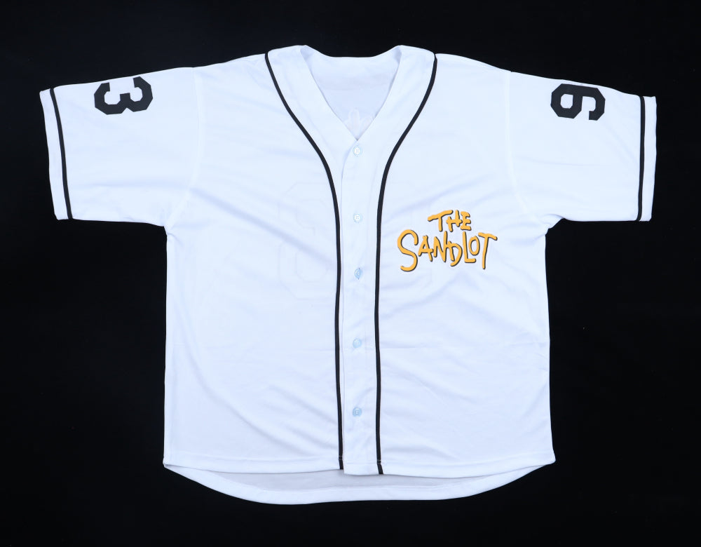 "The Sandlot" Jersey Cast-Signed by (7) with Tom Guiry, Marty York, Shane Obedzinski, Victor DiMattia, Brandon Adams With Character Name Inscriptions (JSA)