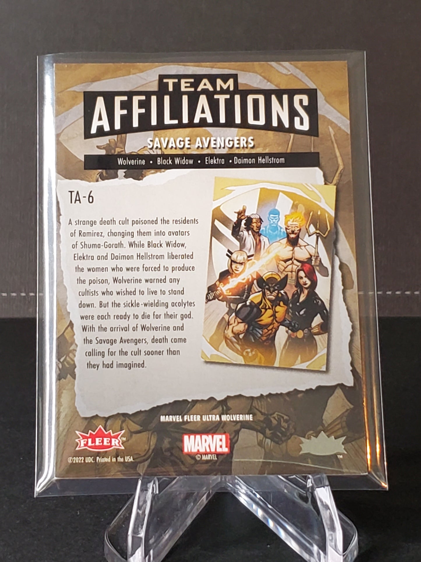 Savage Avengers 2023 Fleer Ultra Wolverine Team Affiliations #TA-6