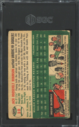 1954 Jackie Robinson Topps SGC 1.5