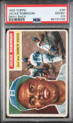 1956 Jackie Robinson Topps Gray Back PSA 2.5