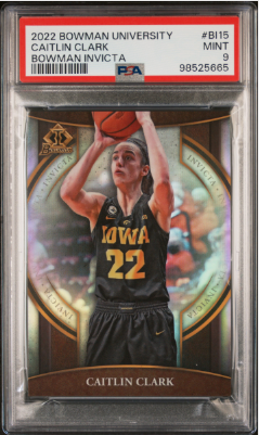 2022 CAITLIN CLARK BOWMAN UNIVERSITY INVICTA PSA 9