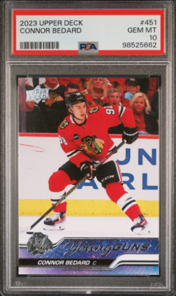 CONNOR BEDARD 2023 Upper Deck Young Guns PSA 10