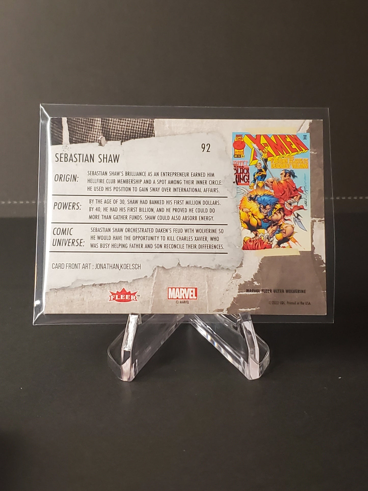 Sebastian Shaw 2023 Fleer Ultra Wolverine Green #92