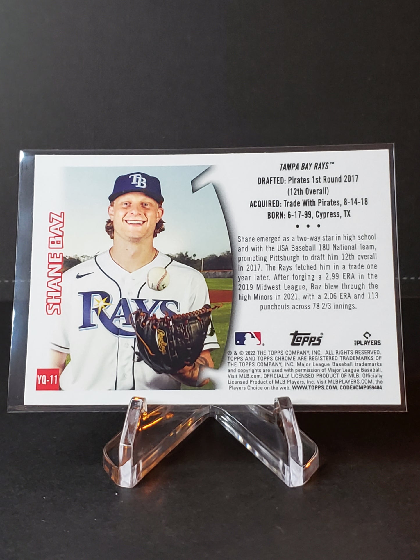 Shane Baz 2022 Topps Chrome Youthquake RC #YQ-11