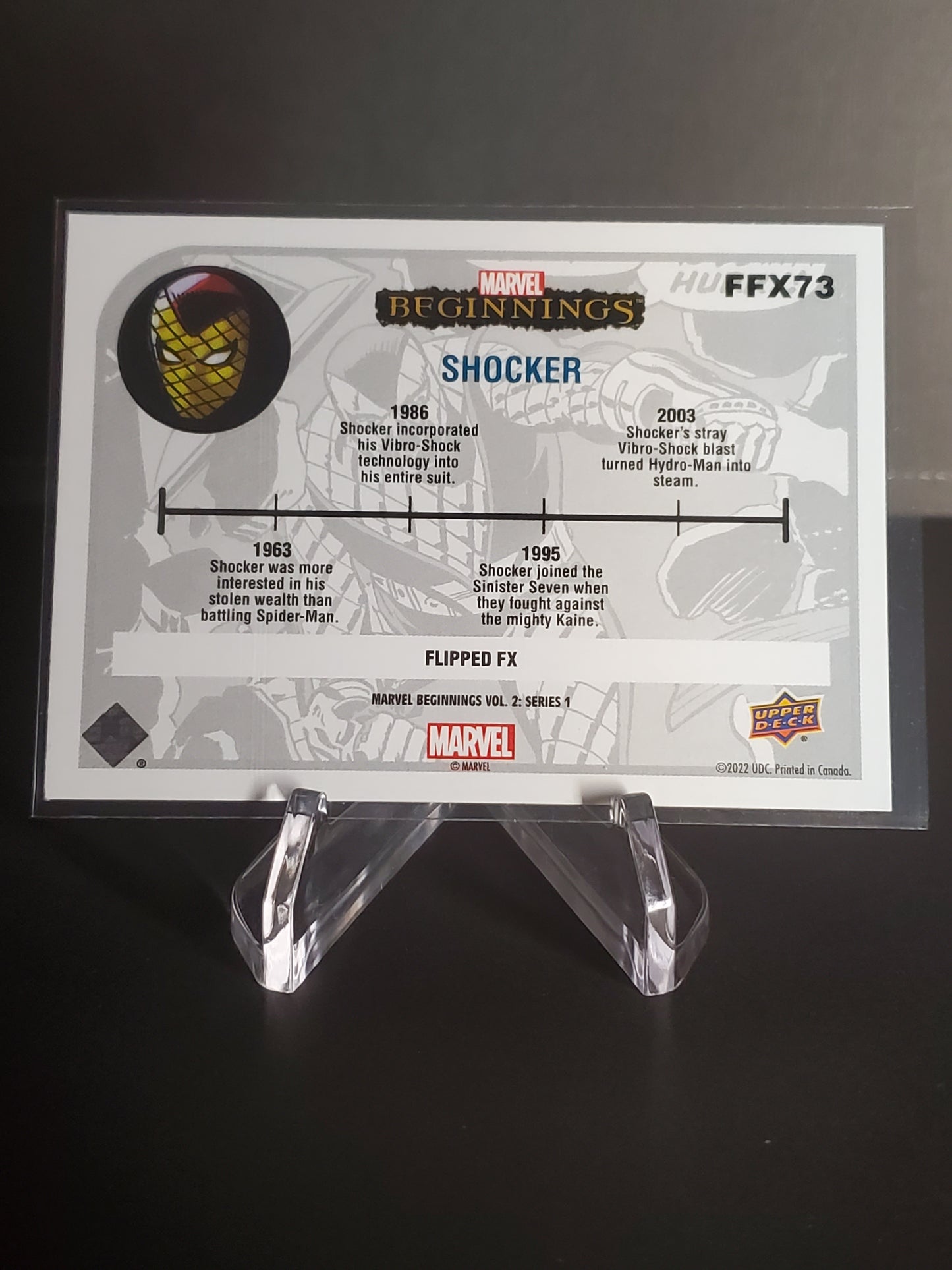 Shocker 2022 UD Marvel Beginnings Volume 2 Series 1 Flipped FX #FFX73