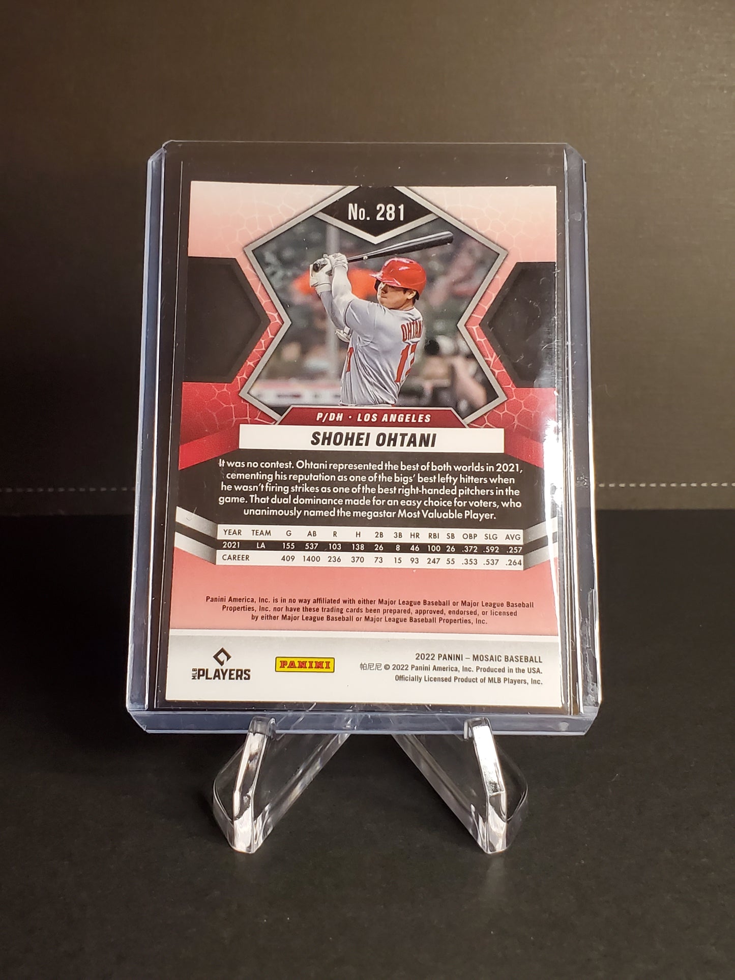 Shohei Ohtani 2022 Panini Mosaic MVP #281