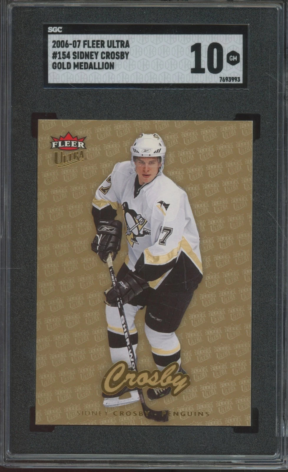 2006 Fleer Ultra Gold Medallion SIDNEY CROSBY #154 Gem Mint GM SGC 10 Penguins