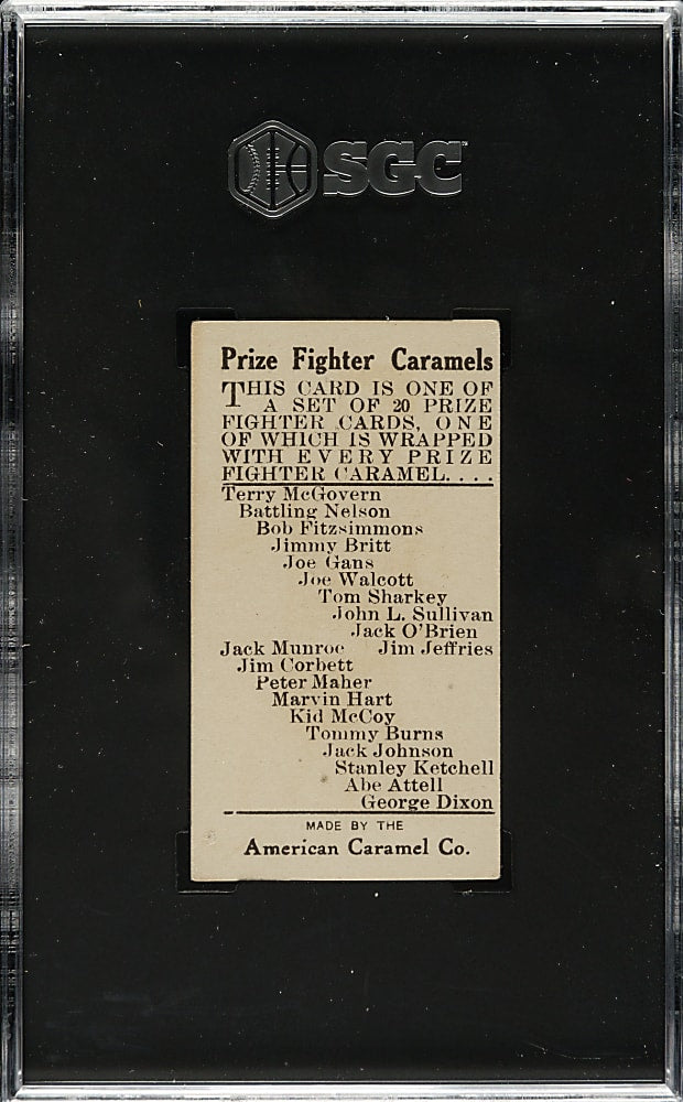 Stanley Ketchell 1910 E75 American Caramel Prize Fighters SGC 4 (only 2 higher!)