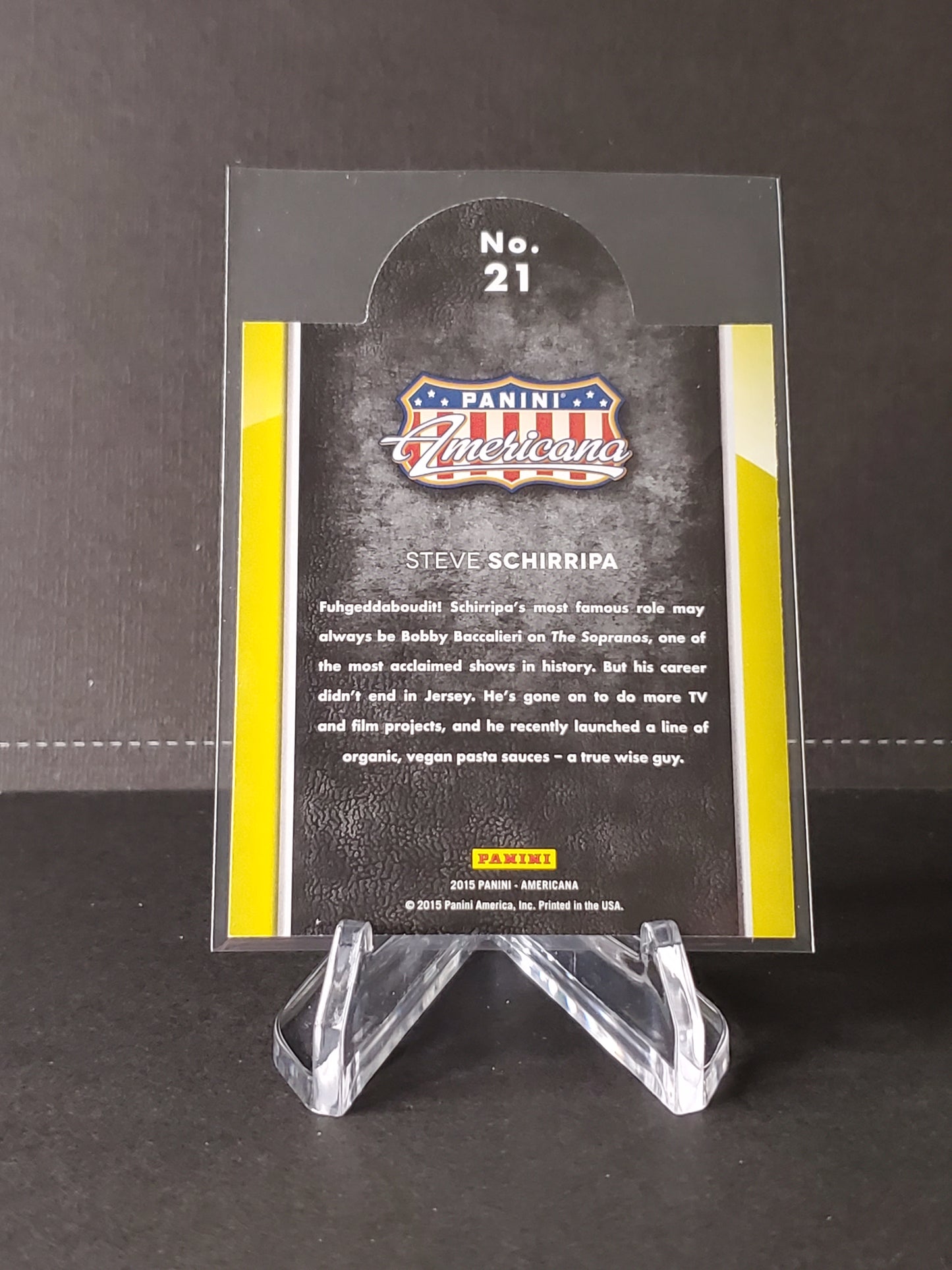 Steve Schirripa 2015 Panini Americana On the Tube Die Cut #21