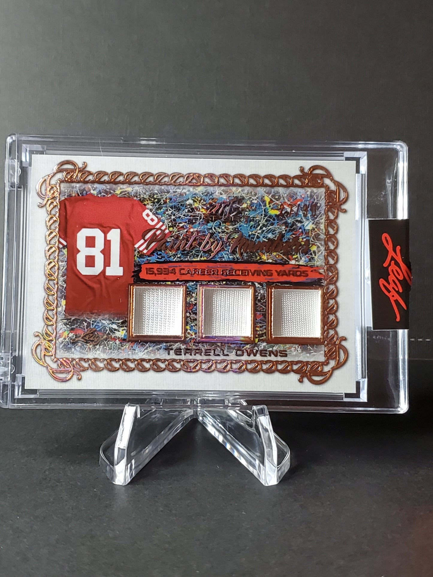 Terrell Owens - 2021 Leaf Art of Sport: Triple Threads #PBN-33: /30