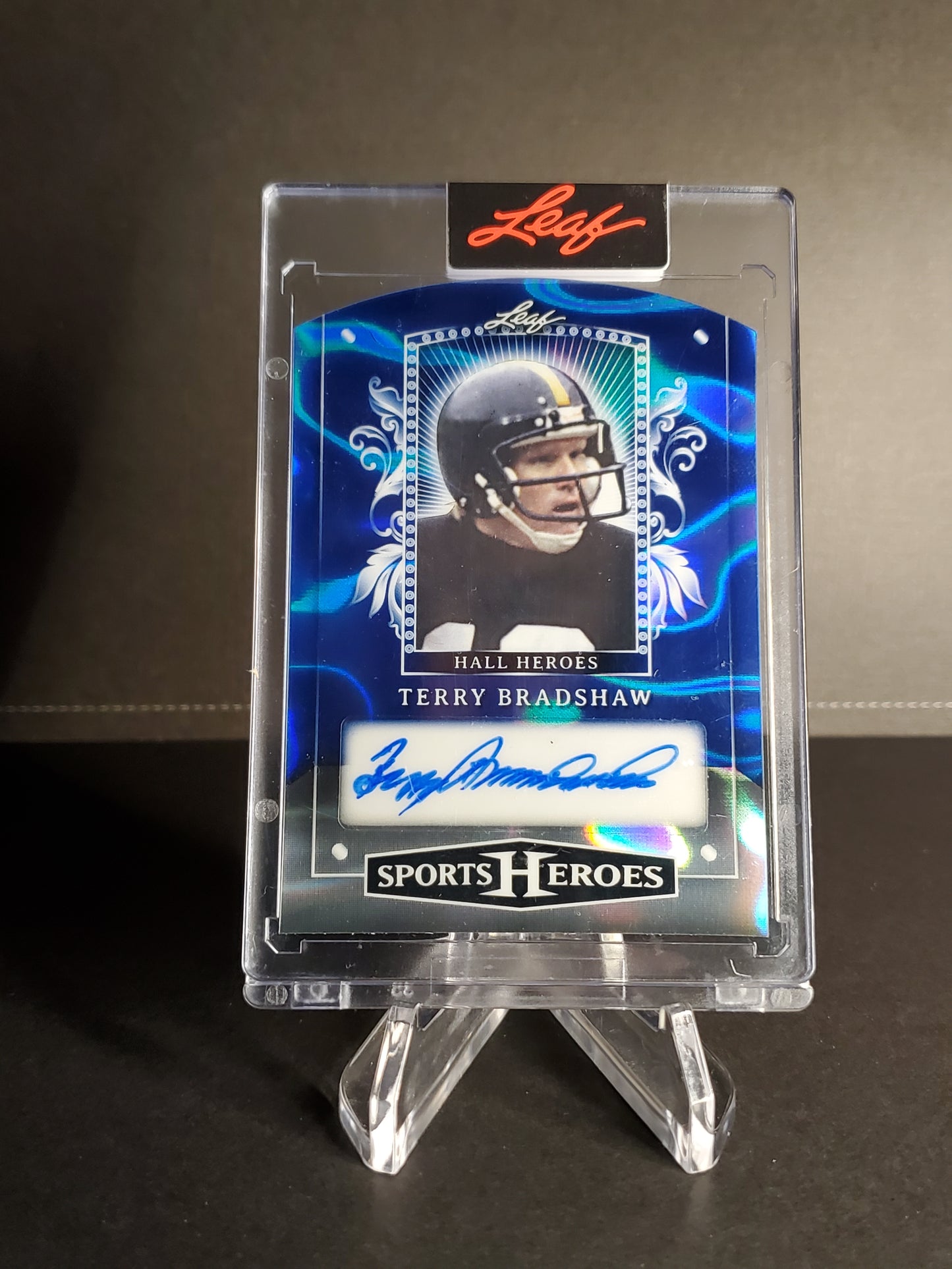 Terry Bradshaw 2025 Leaf Hall Heroes Die-Cut Crystal AUTO 1/1 (ONE-OF-ONE)!!