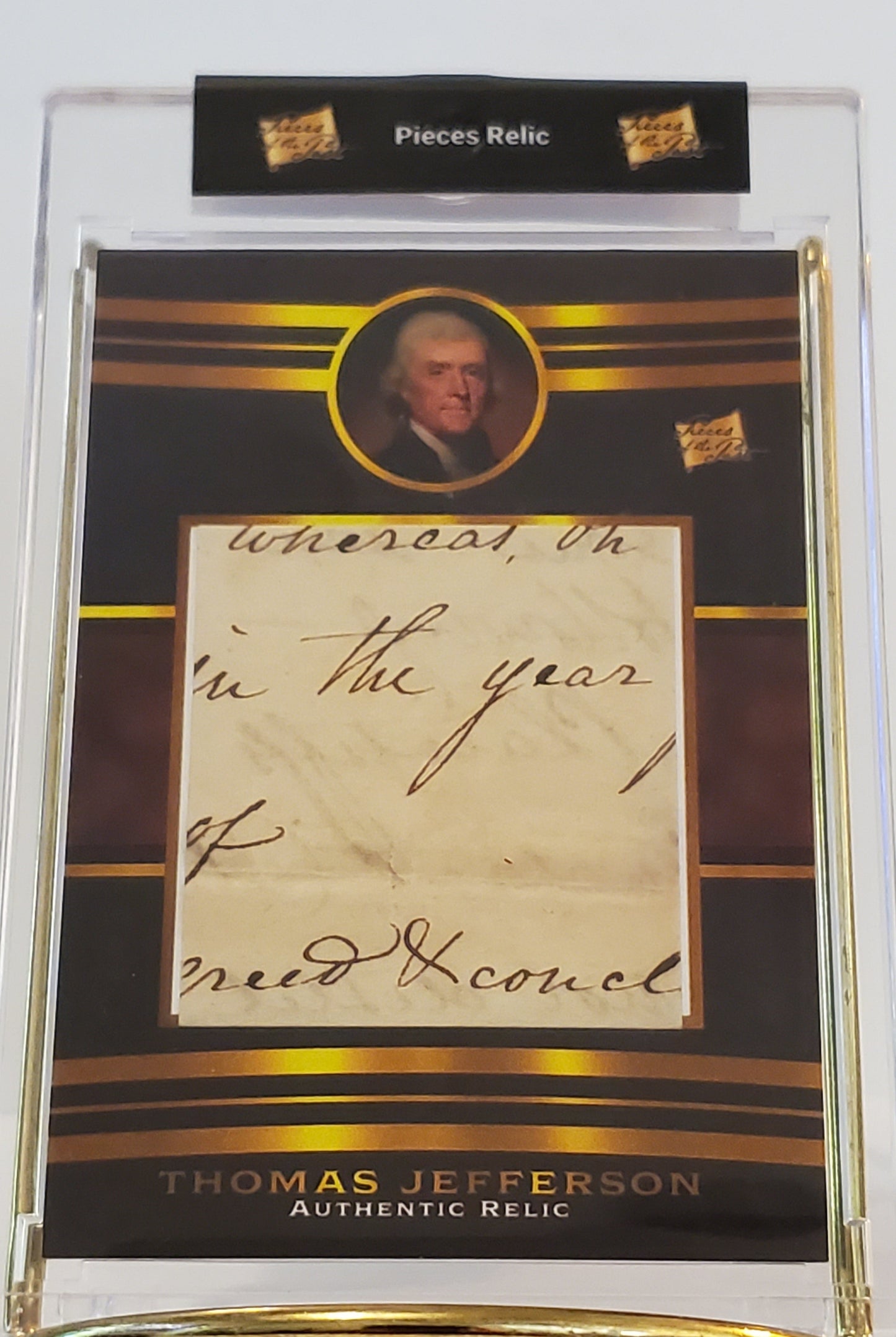 Thomas Jefferson 2022 Pieces of the Past Jumbo Handwriting Relic