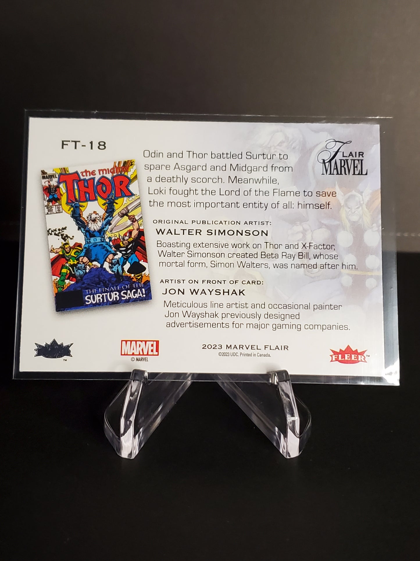 Thor 2024 Marvel Flair Flairium Level 2 #FT-18
