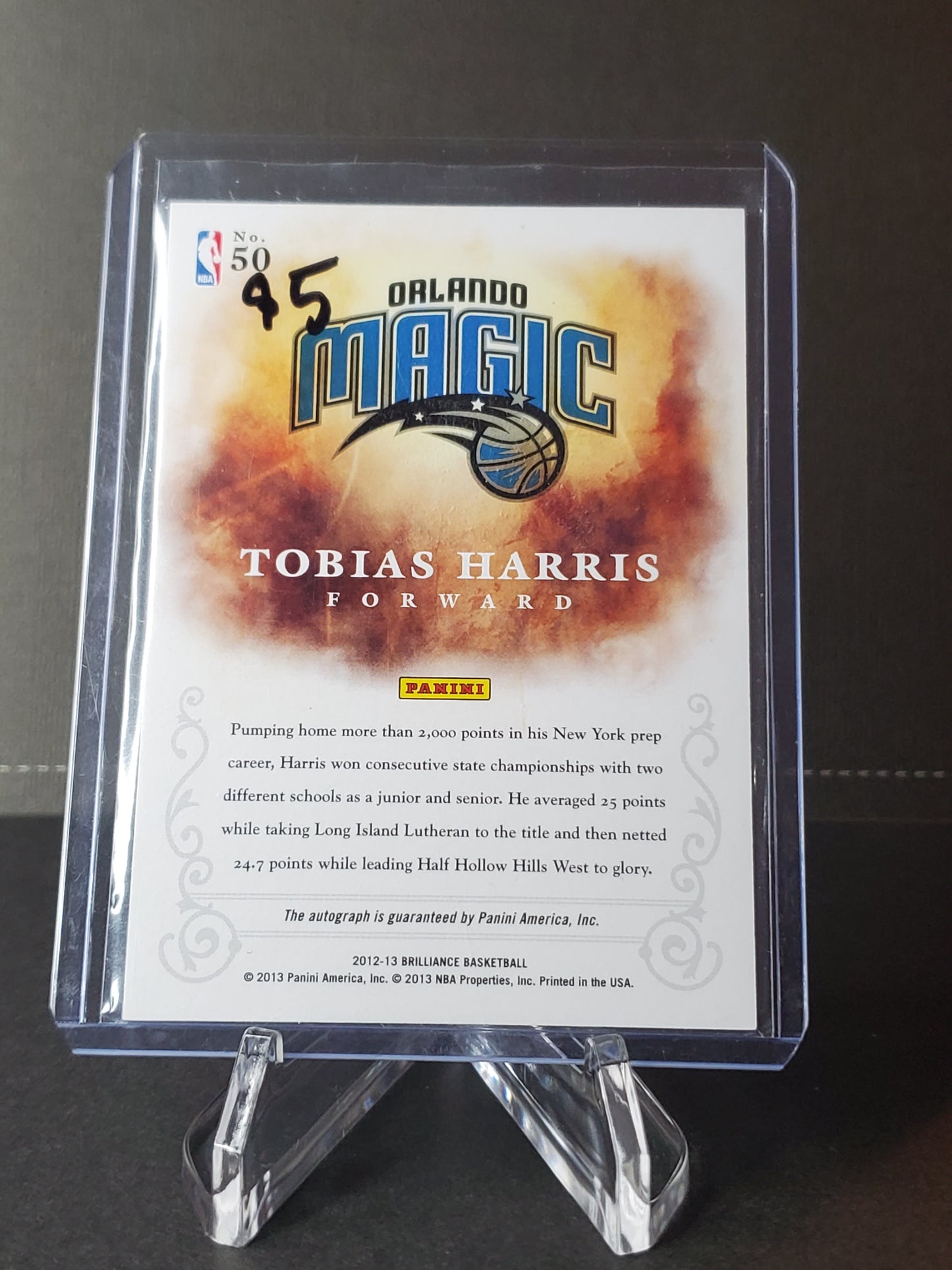 Tobias Harris 2012 Panini Brilliance Basketball - Brilliant Beginnings - AUTO #50