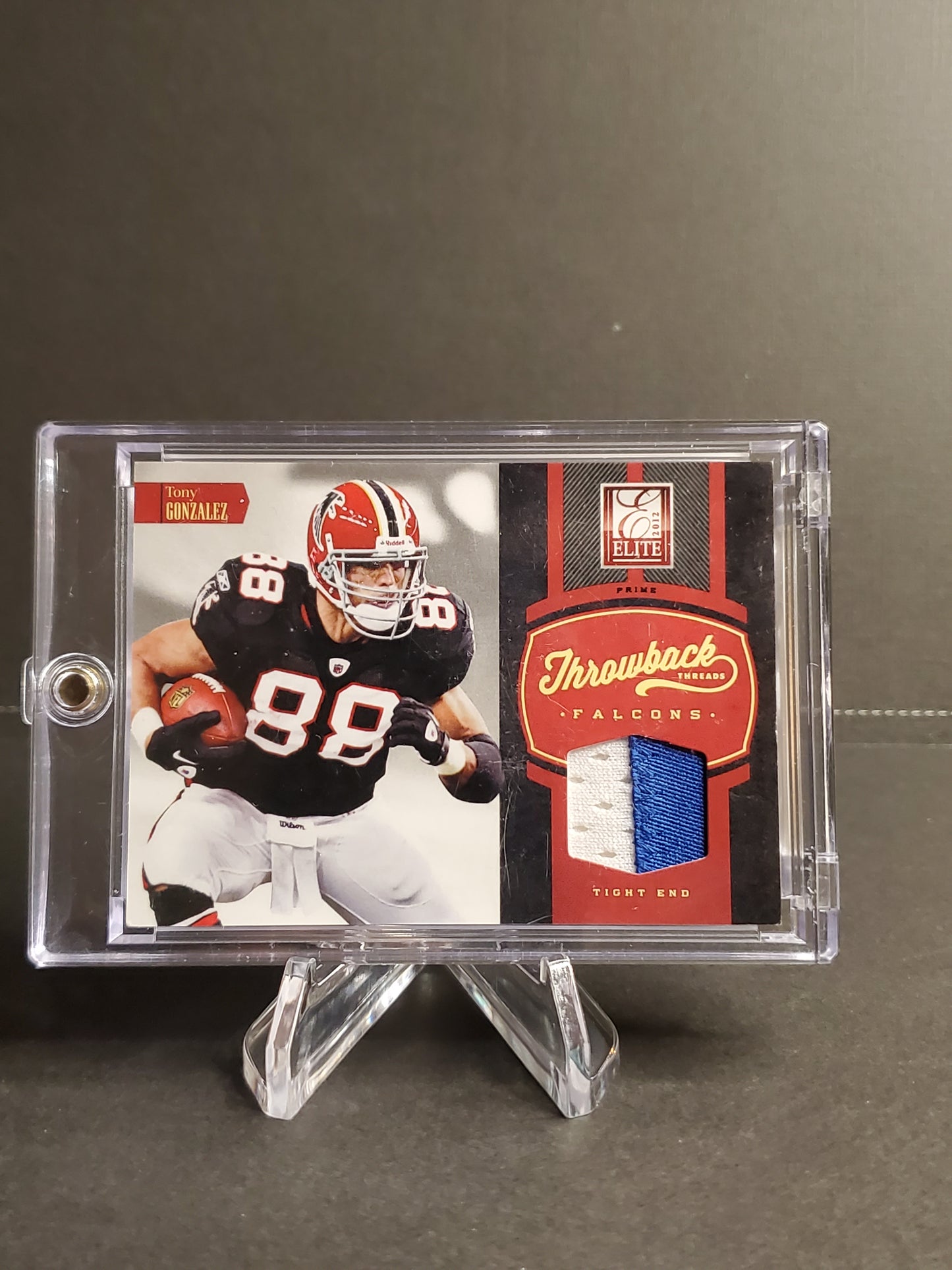 Tony Gonzalez 2012 Panini Elite Throwback Threads Prime Patch #4 /49