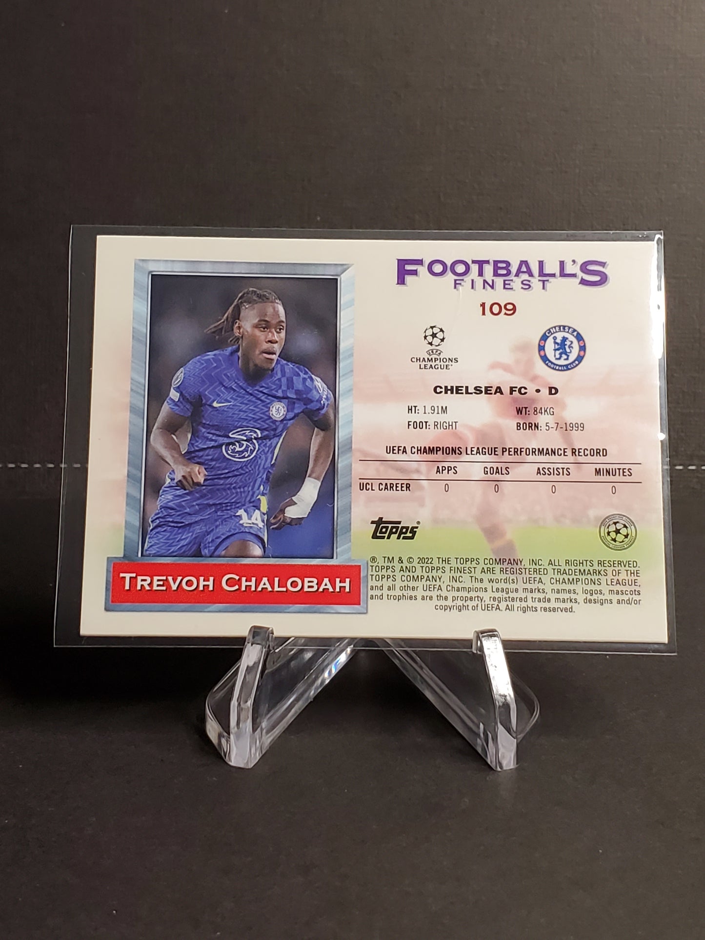 Trevor Chalobah 2021-2022 Topps Finest Flashbacks UEFA Soccer RC #109