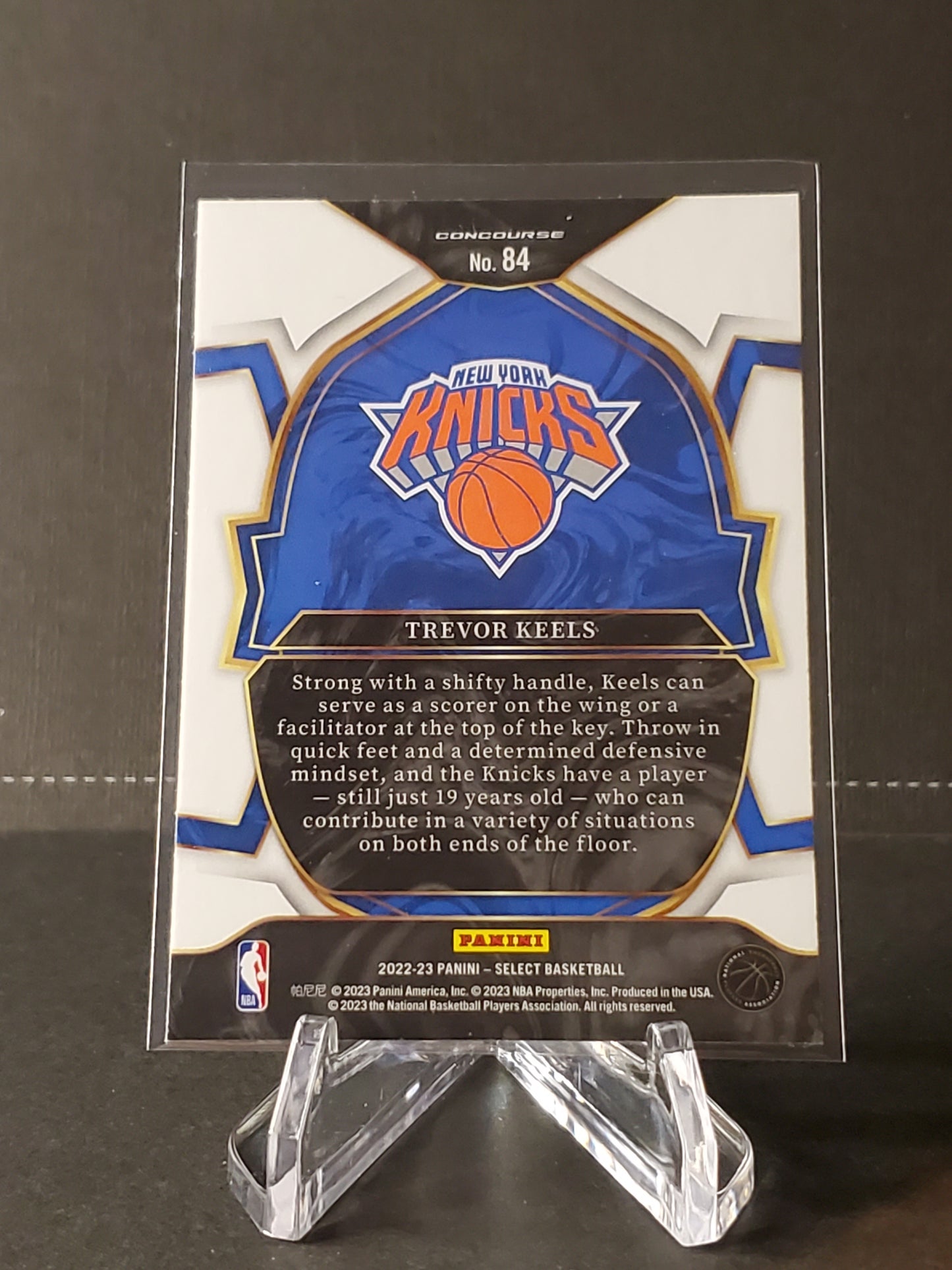 Trevor Keels 2022-2023 Panini Select RC Concourse #84