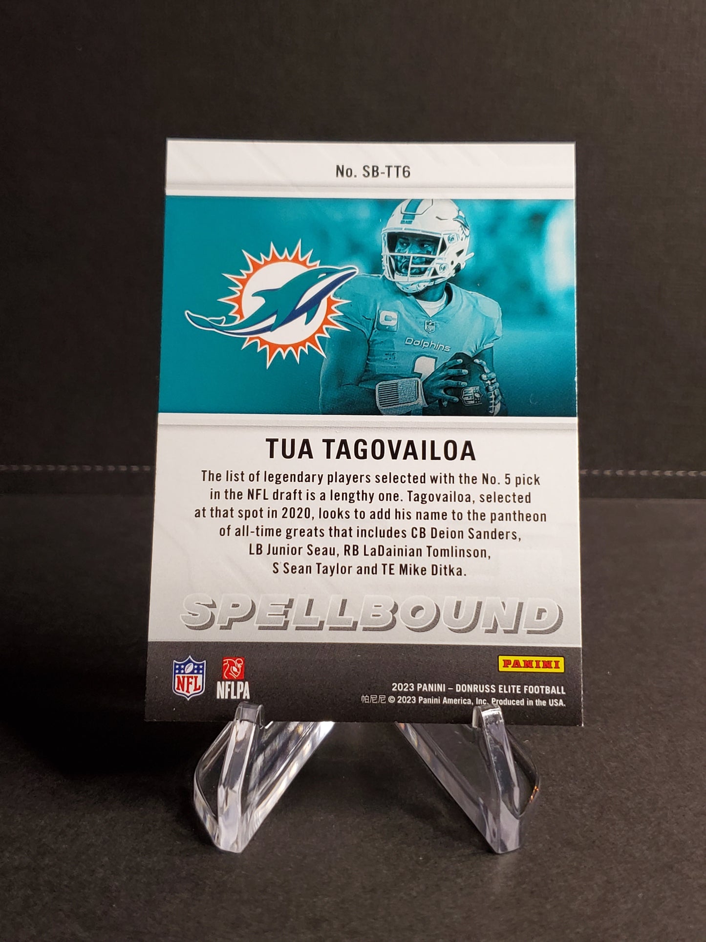 Tua Tagovailoa 2023 Panini Donruss Elite Football Spellbound "A" #SB-TT6
