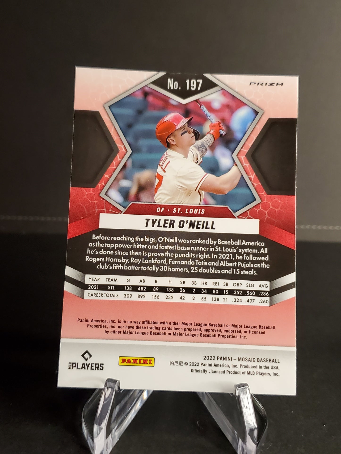 Tyler O'Neill 2022 Panini Mosaic Green Prizm #197