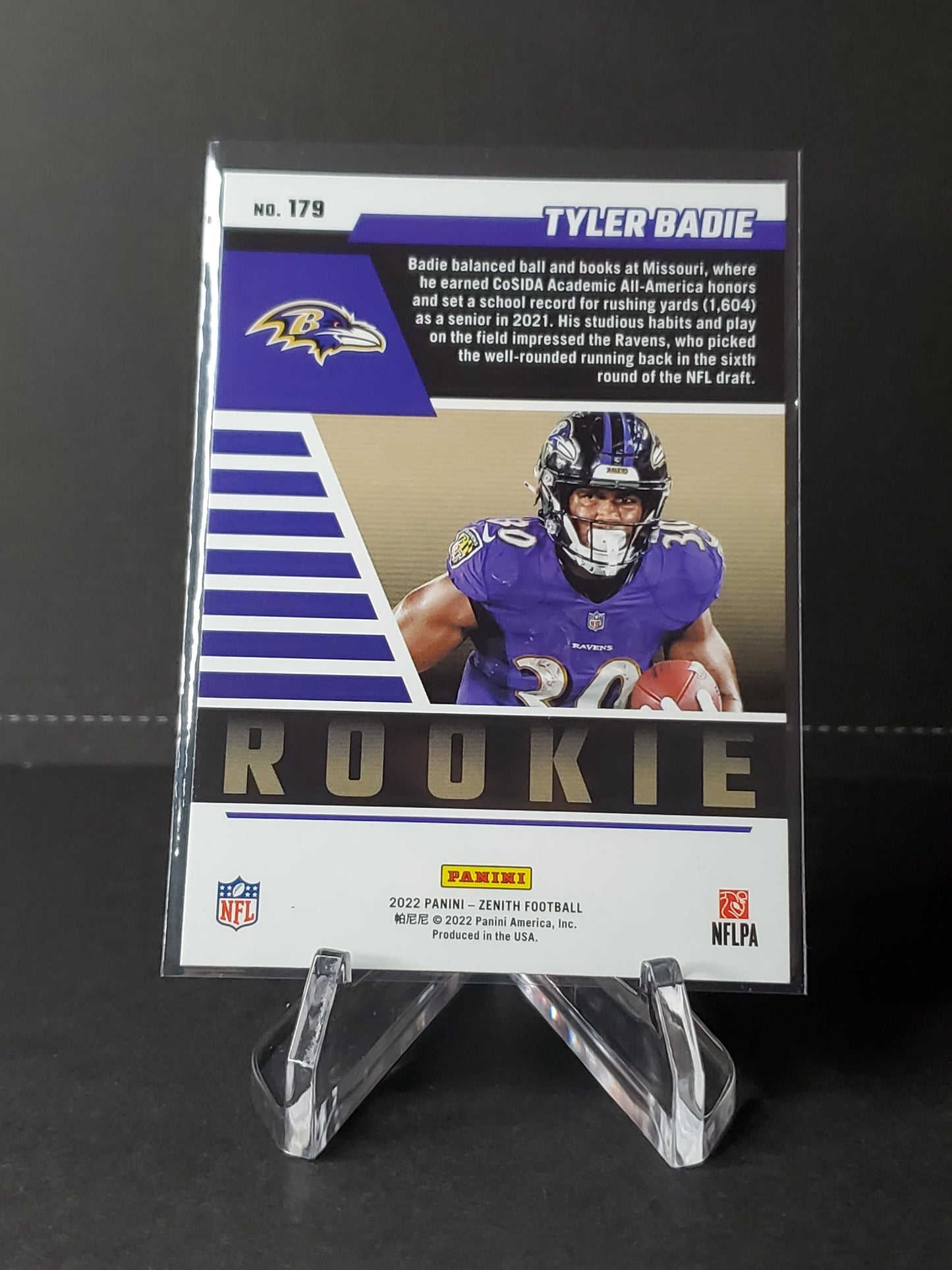 Tyler Badie 2022 Panini Zenith Football RC #179