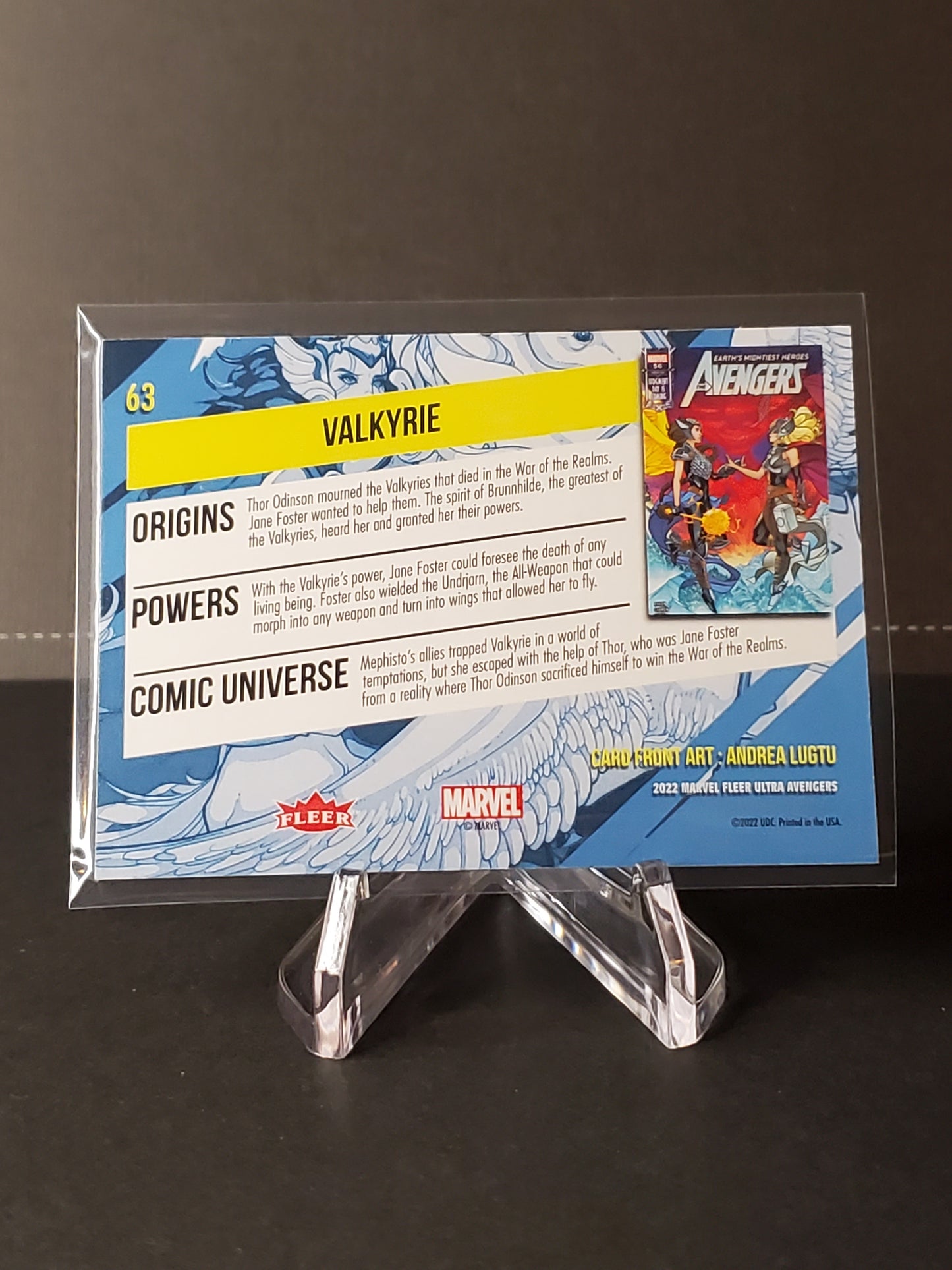 Valkyrie 2022 Fleer Ultra Avengers #63