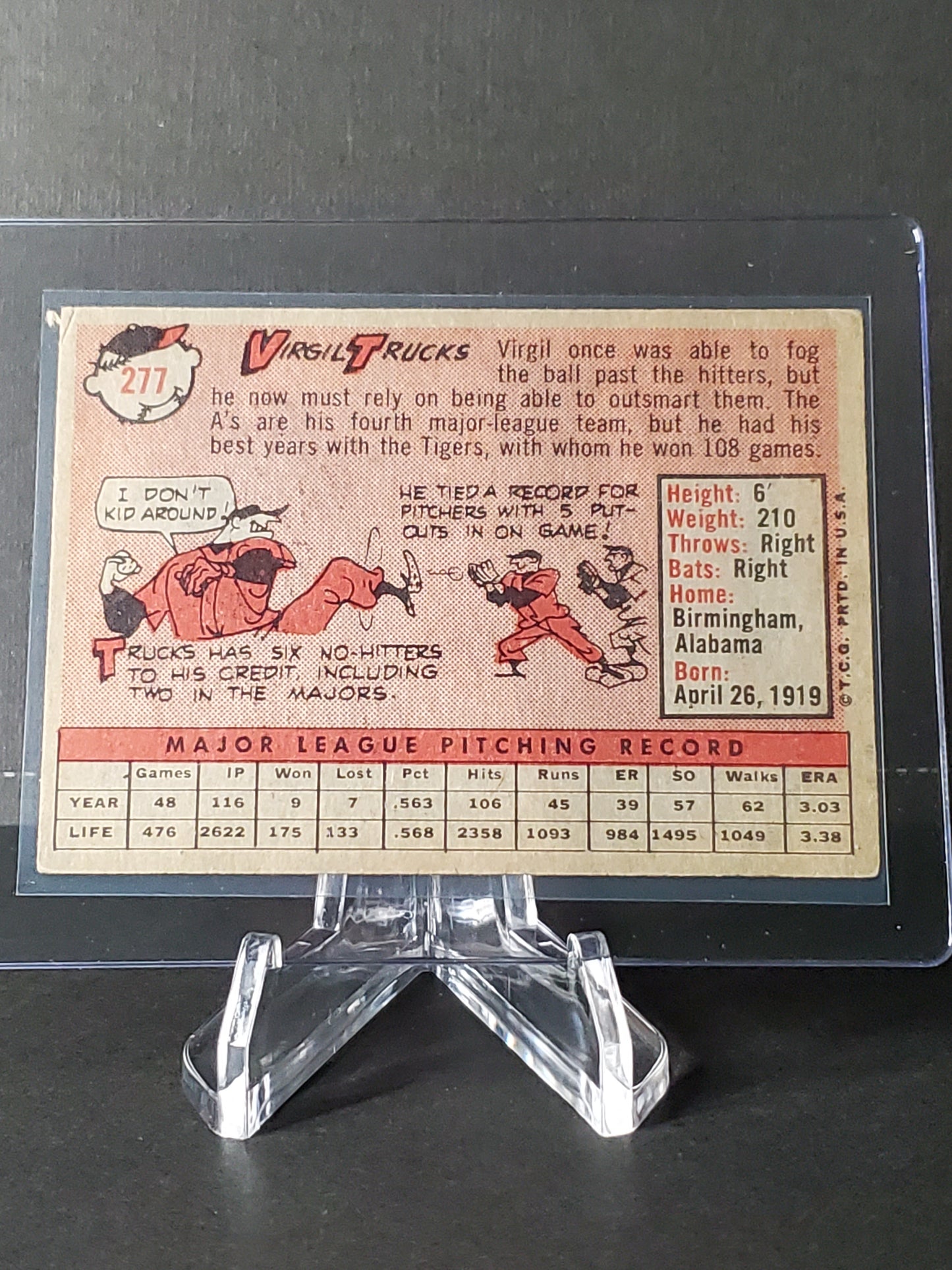 Virgil Trucks 1958 Topps Baseball #277