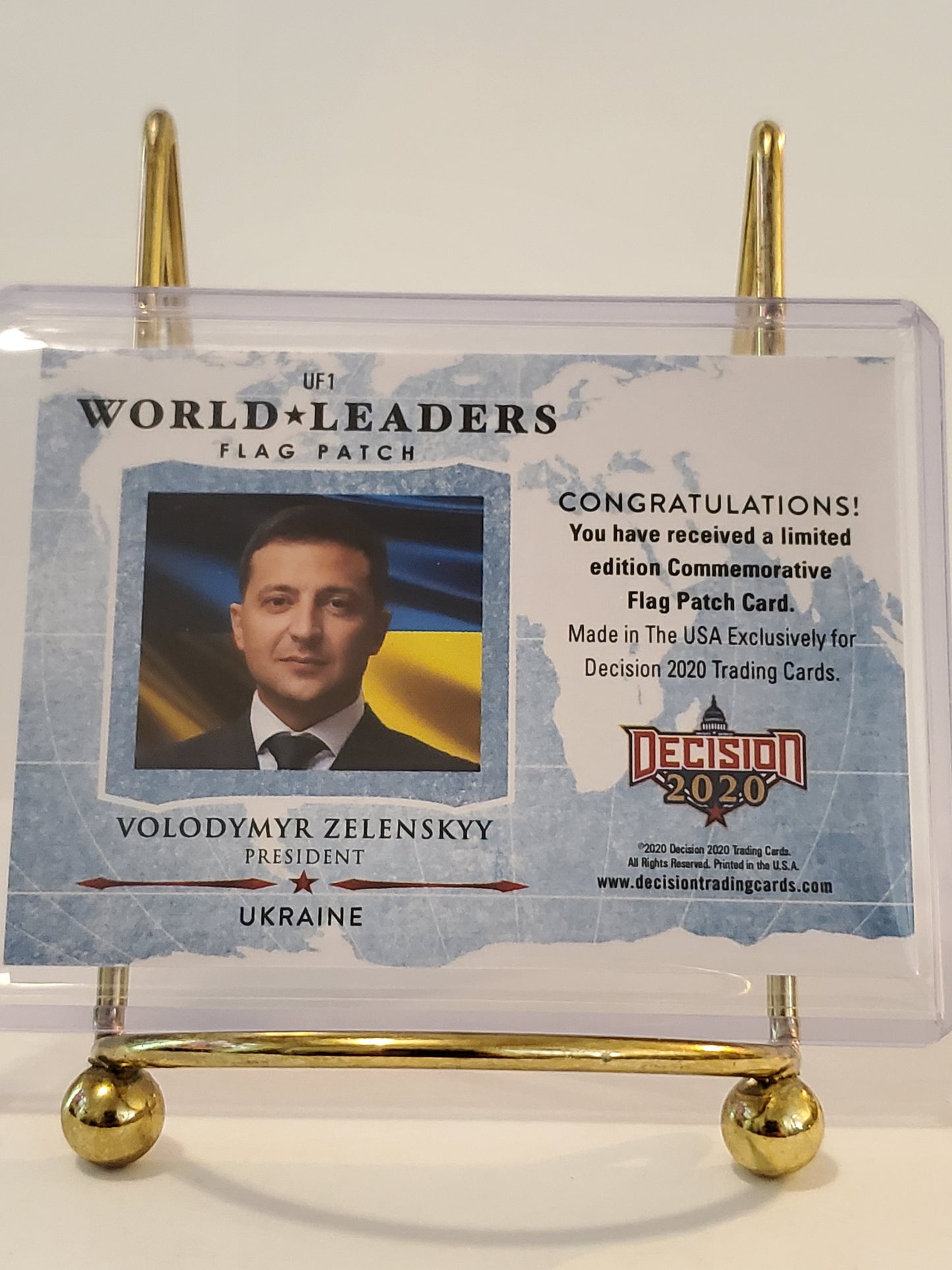 Volodymyr Zelenskey 2022 Leaf Decision Flag Patch
