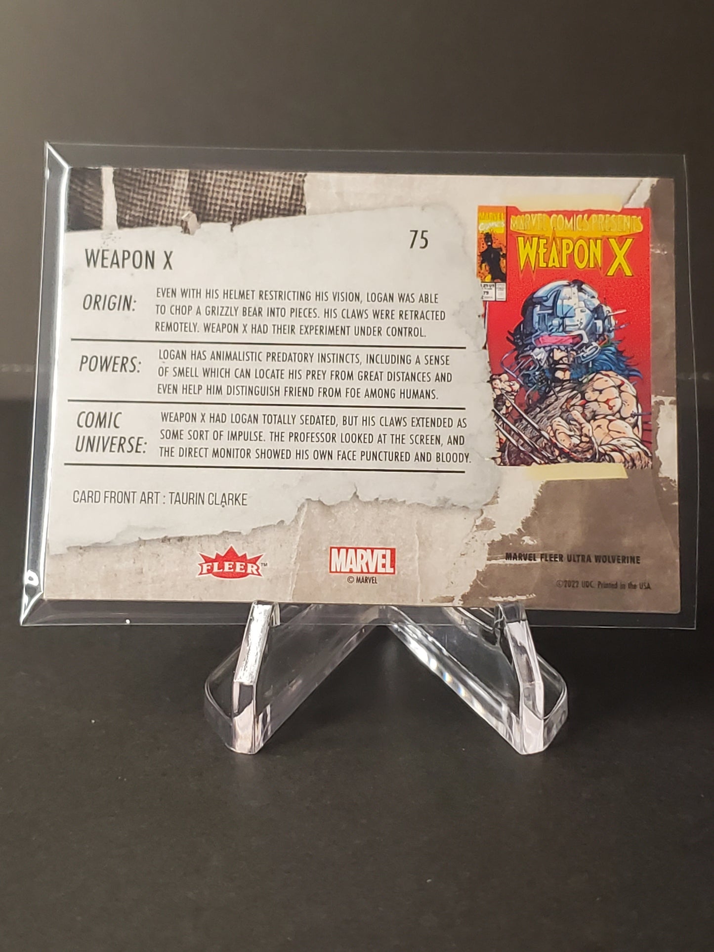 Weapon X 2023 Fleer Ultra Wolverine #75