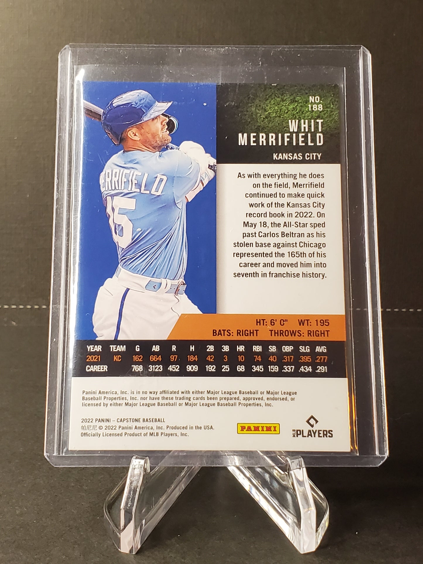 Whit Merrifield 2022 Panini Capstone /75 #188