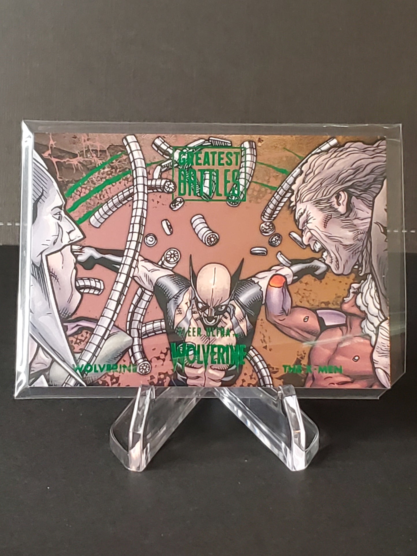 Wolverine vs. The X-Men 2023 Fleer Ultra Wolverine Green Greatest Battles #GB-21