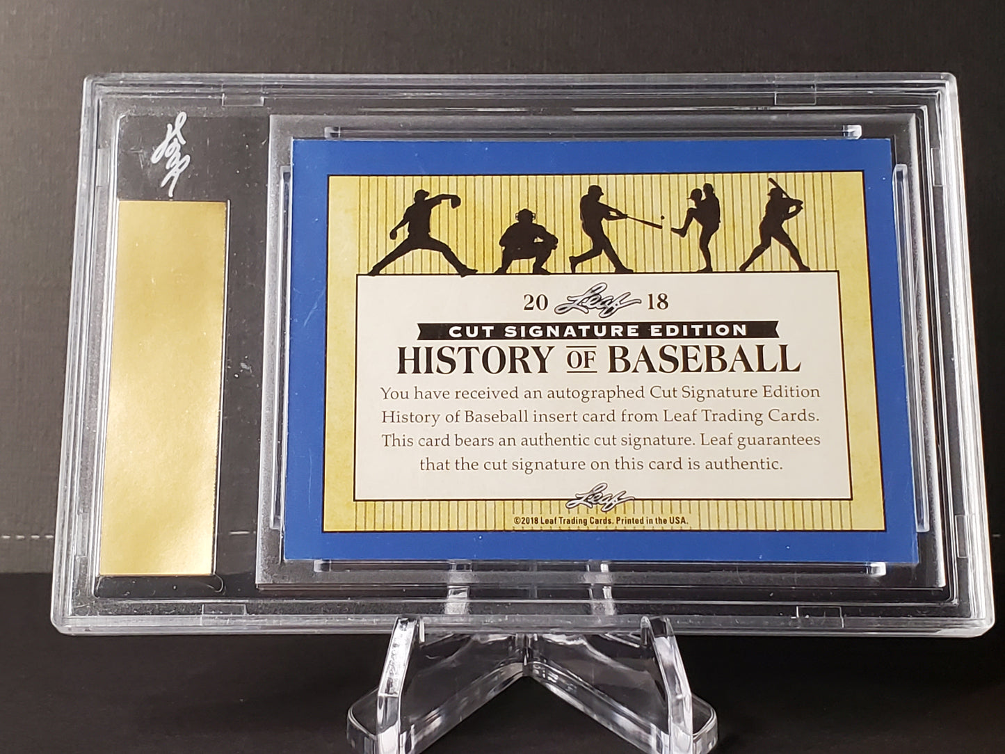 Yogi Berra 2018 Leaf History of Baseball Cut AUTO #'d 3/45