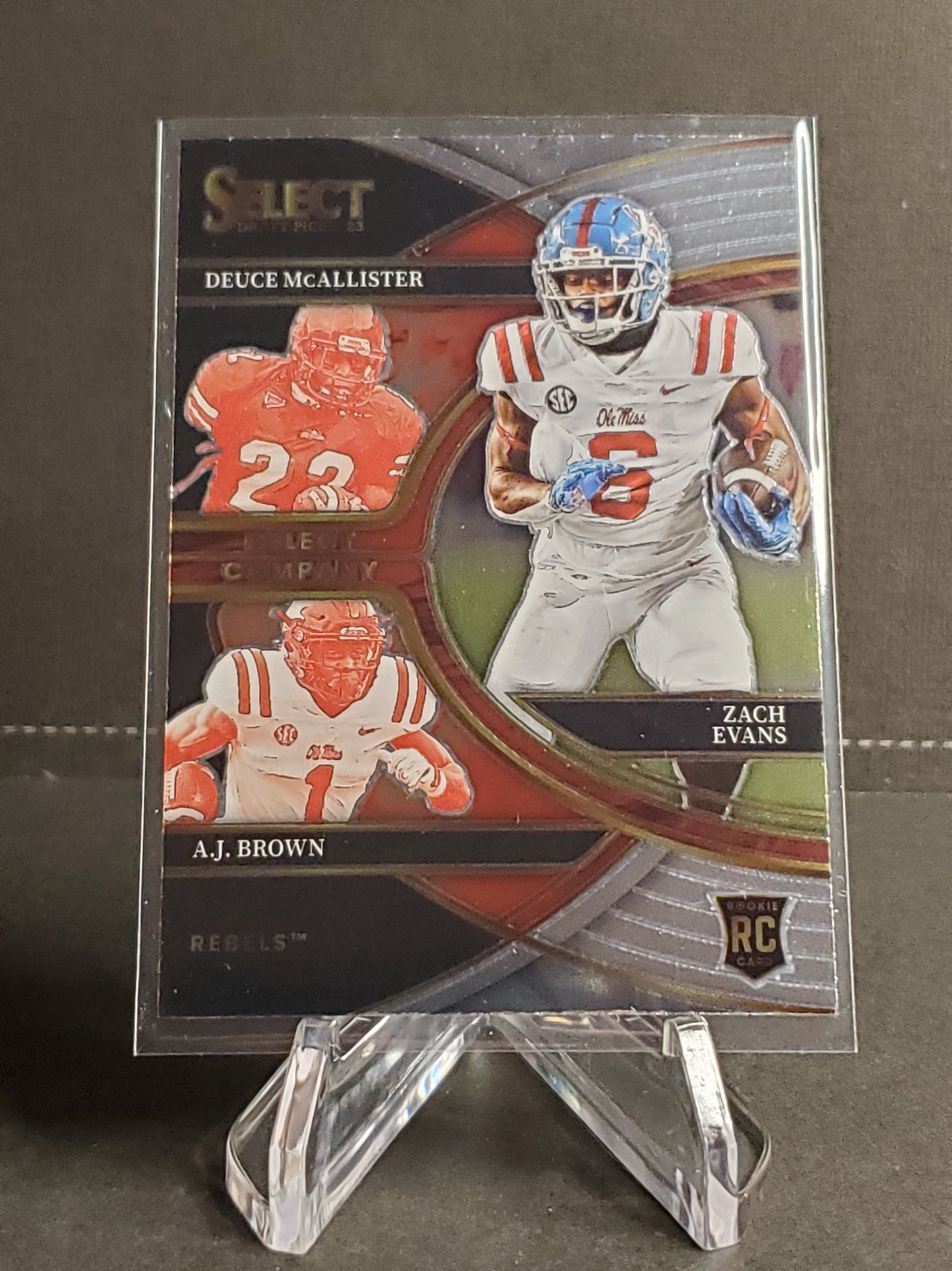 Deuce McAllister/Zach Evans/A.J. Brown 2023 Panini Select Draft Picks RC Rebels #SC-OL