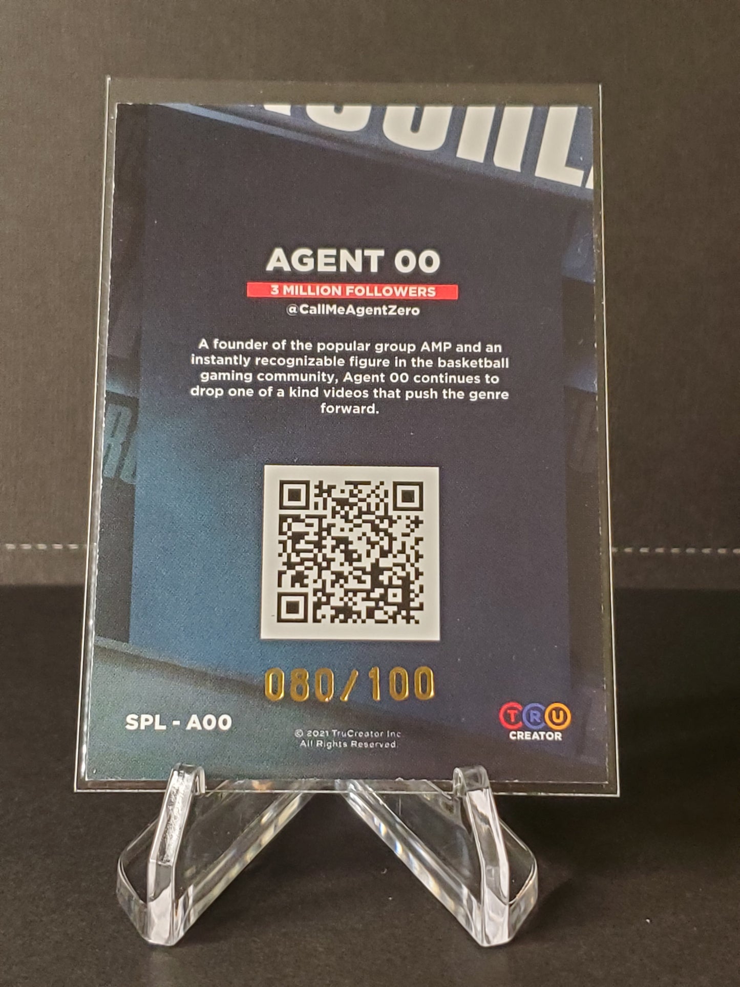 Agent 00 2021 TruCreator 1ST AMP Holo #SPL-A00, #'d /100