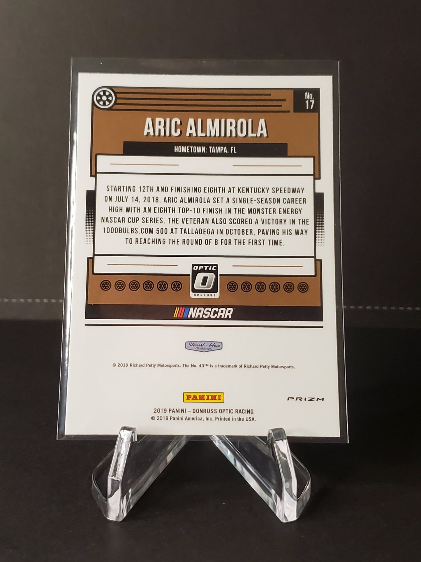 Aric Almirola 2019 Panini Donruss Optic Racing Prizm #17