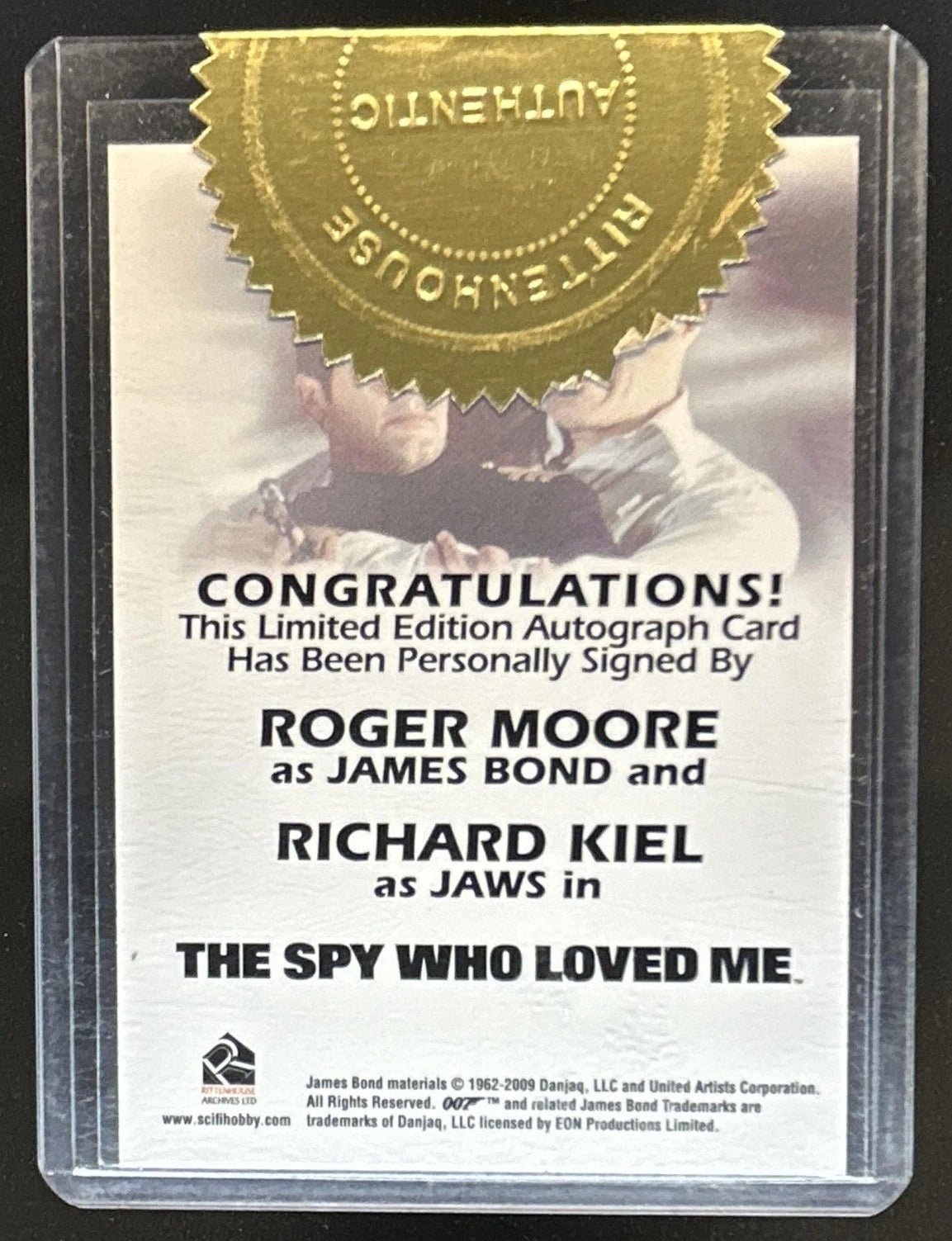 2012 Rittenhouse James Bond 50th Anniversary Roger Moore Richard Kiel Auto