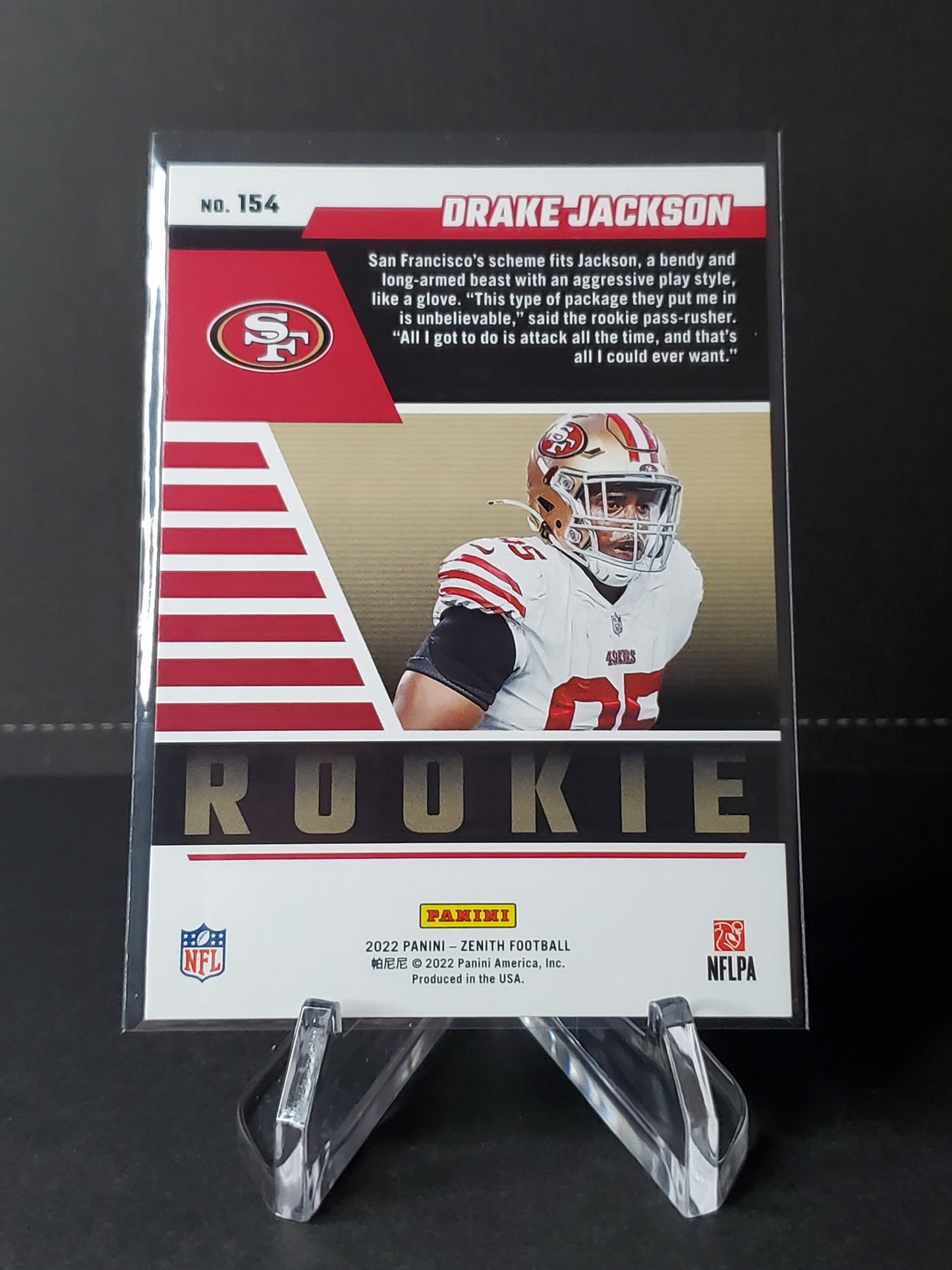 Drake Jackson 2022 Panini Zenith Football RC #154