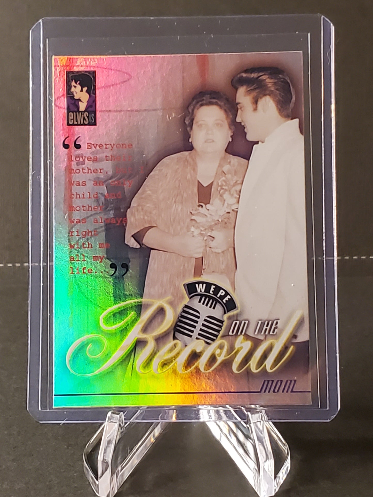 Elvis Presley's Mom 2007 Press Pass Elvis Is - On the Record #OR 7/9