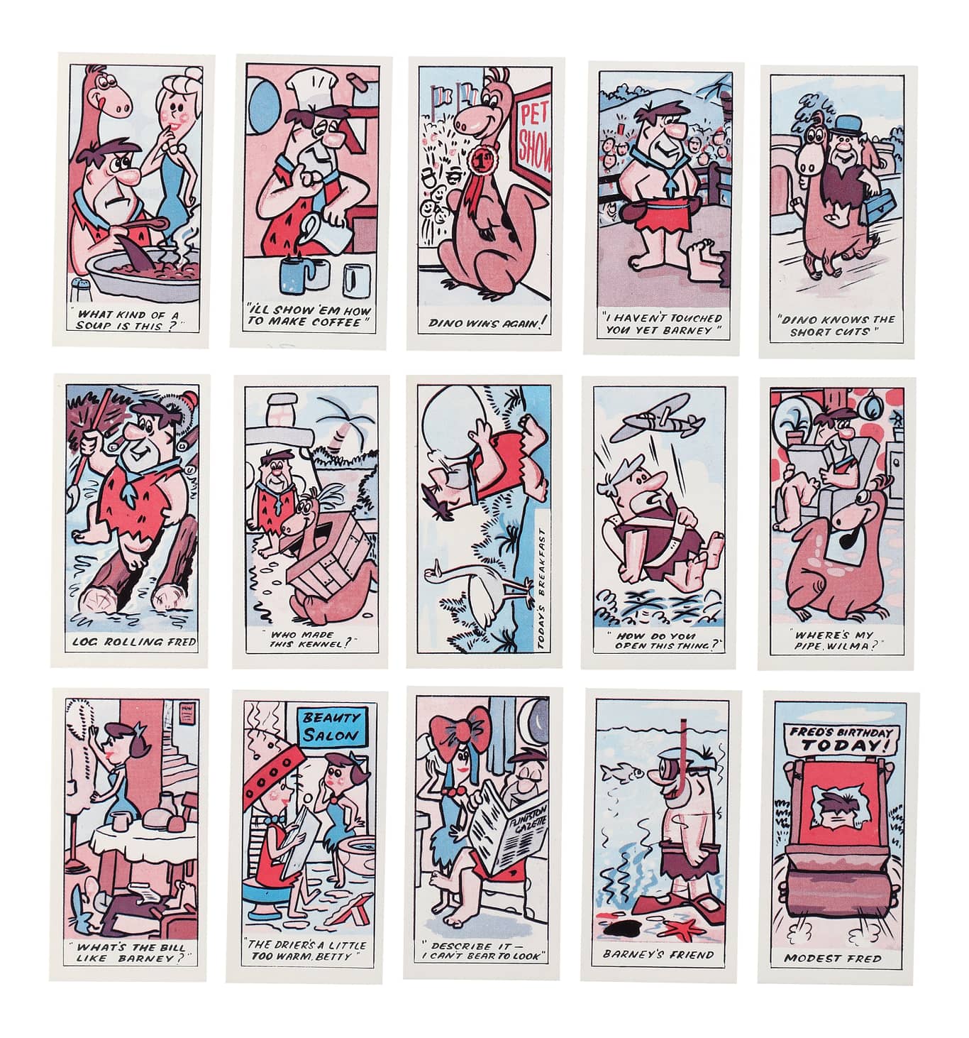 1963 Primrose Confections Flintstones Farnham Road Complete Set (50) NM-MT!!