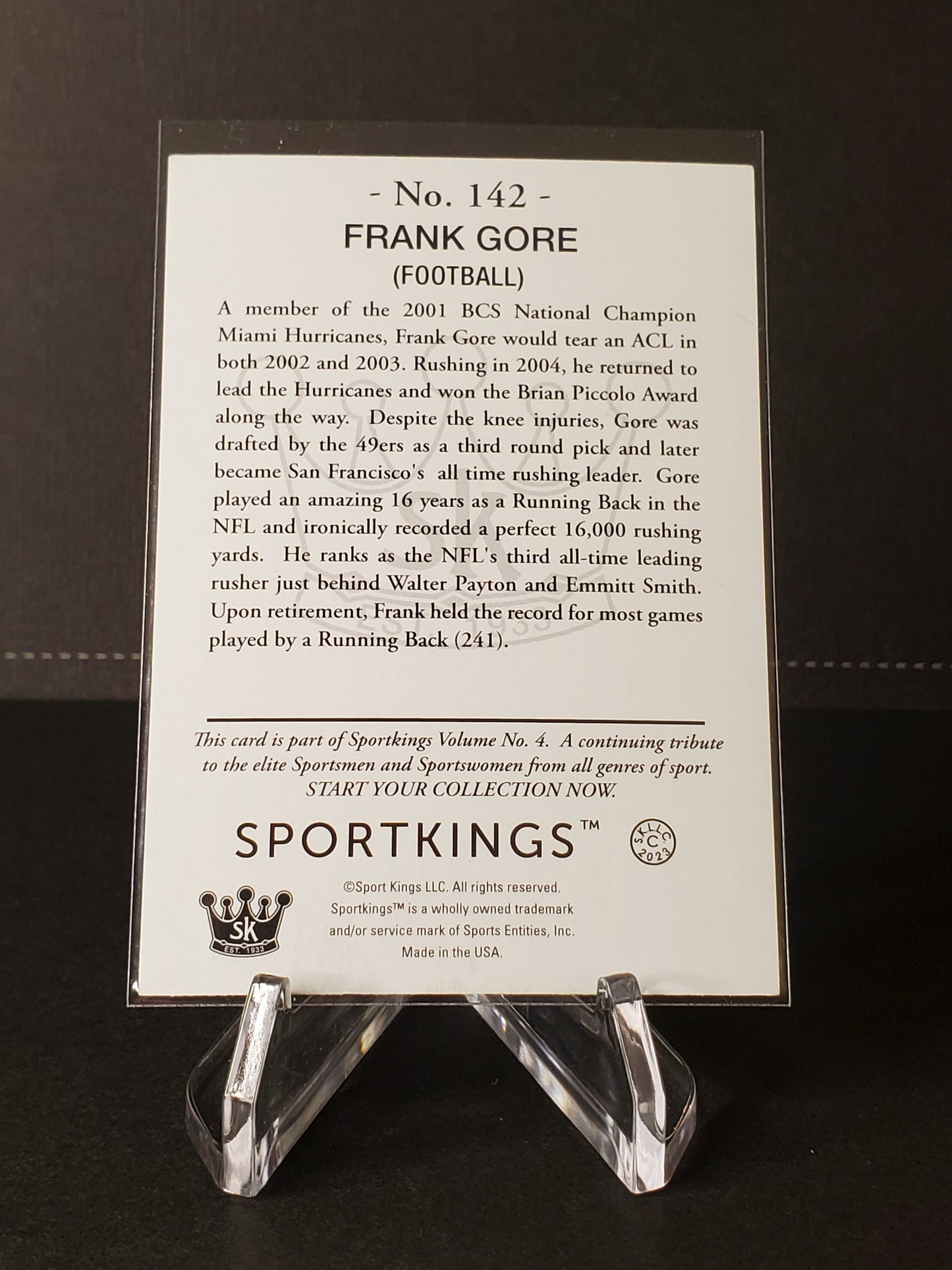 Frank Gore 2023 Sportskings Volume 4 #142