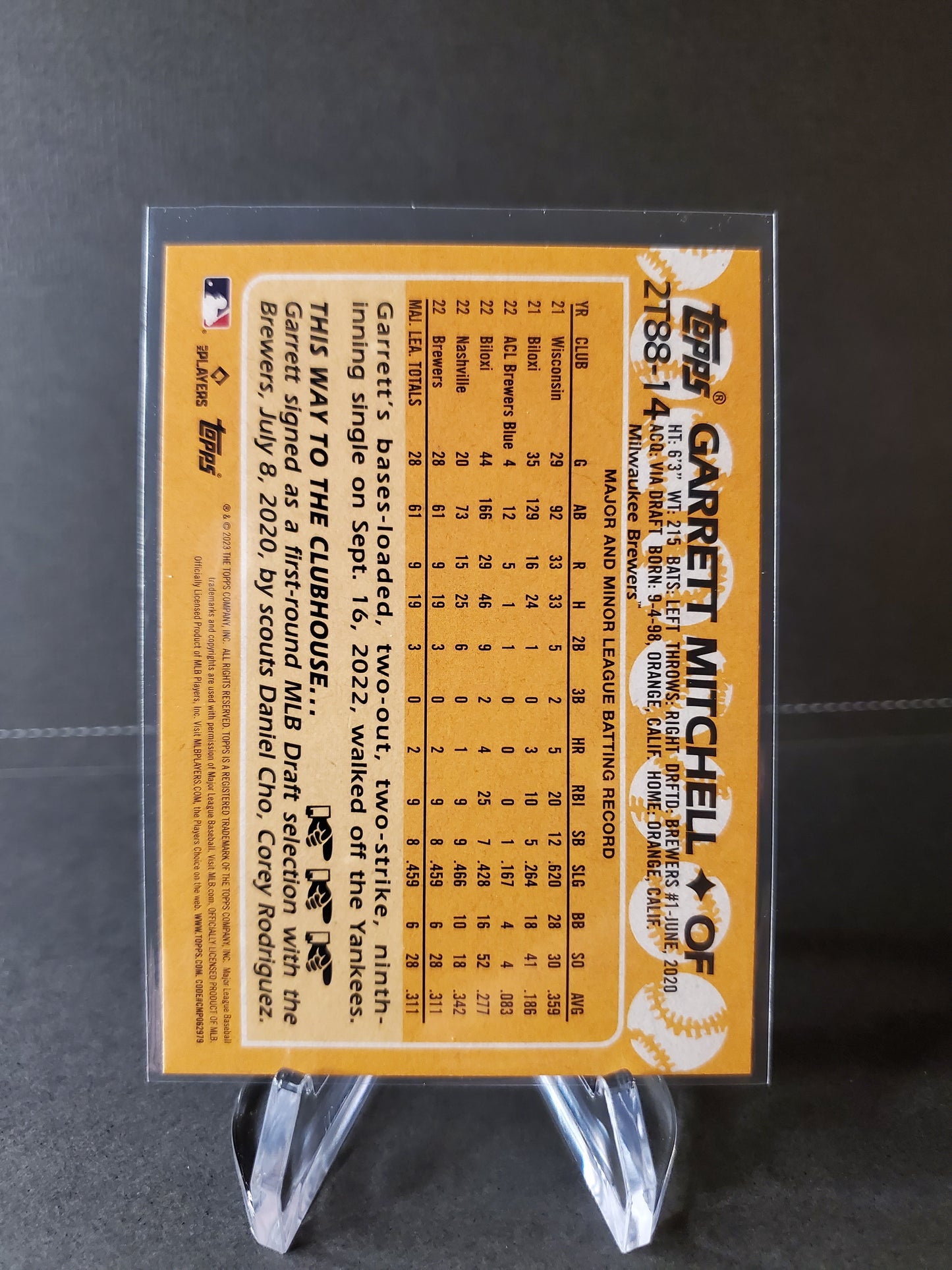 Garrett Mitchell 2023 Topps Series 2 RC 35th Anniversary #2T88-14