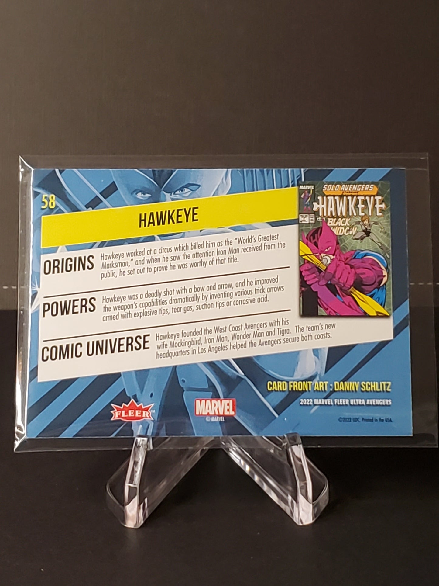 Hawkeye 2022 Fleer Ultra Avengers Green #58