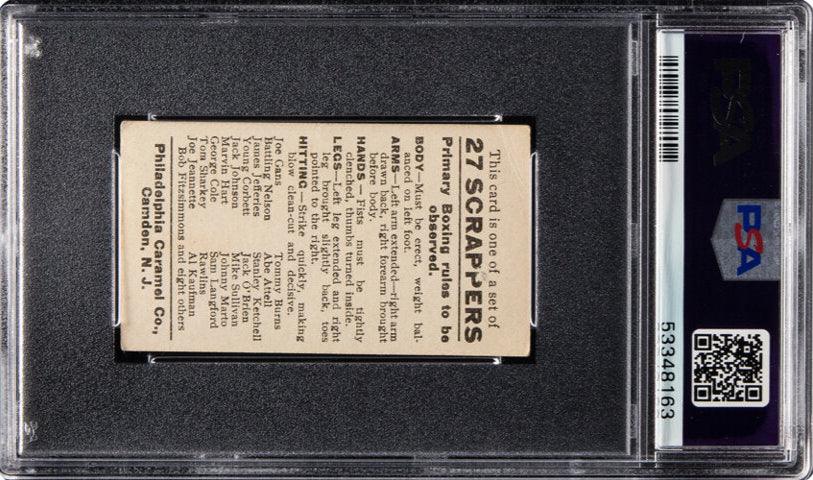 1910 E79 Philadelphia Caramel Jack Johnson/George Cole (27 Scrappers) PSA VG-EX 4