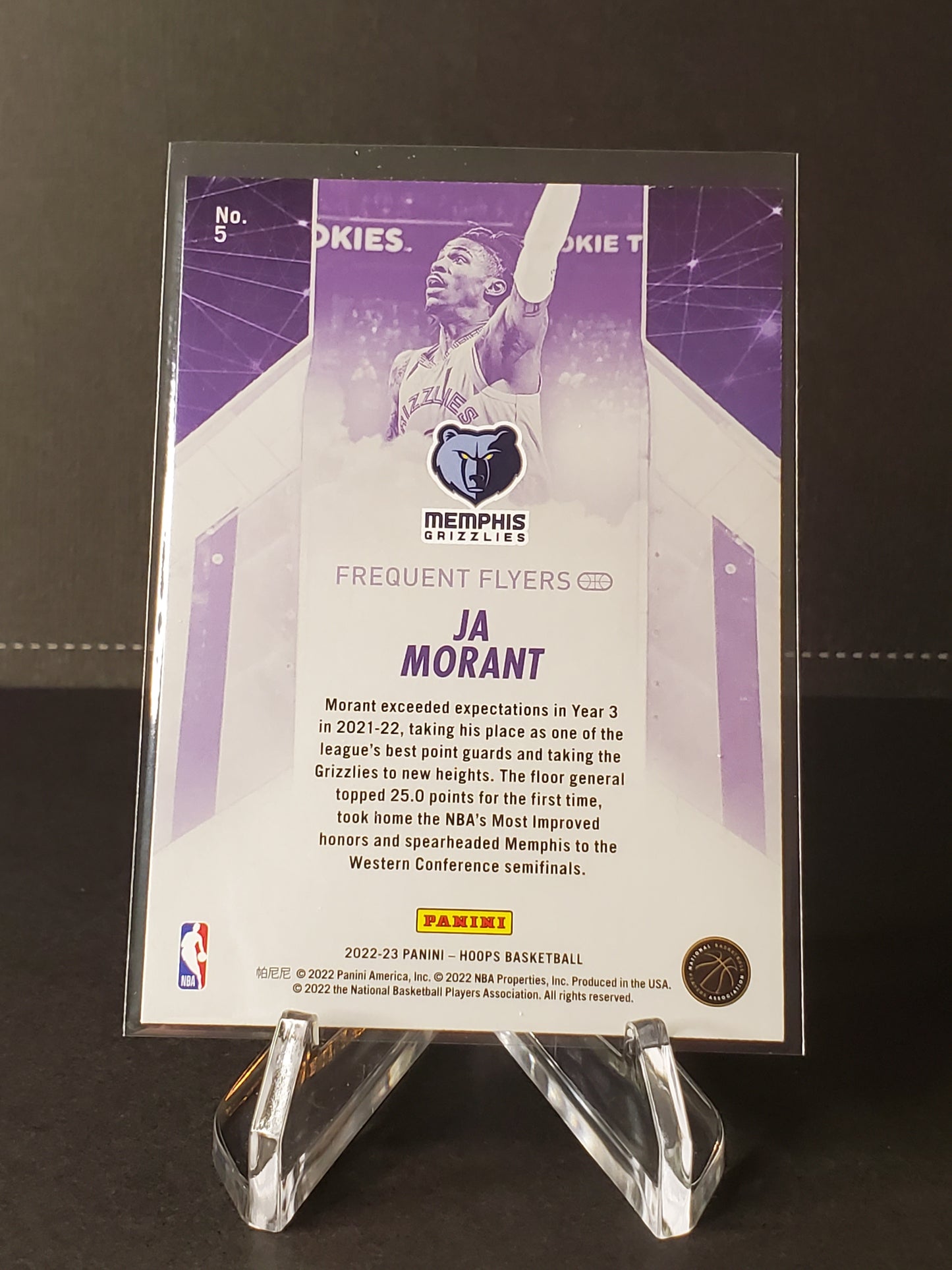 Ja Morant 2022-2023 Panini Hoops Basketball Frequent Flyers #5